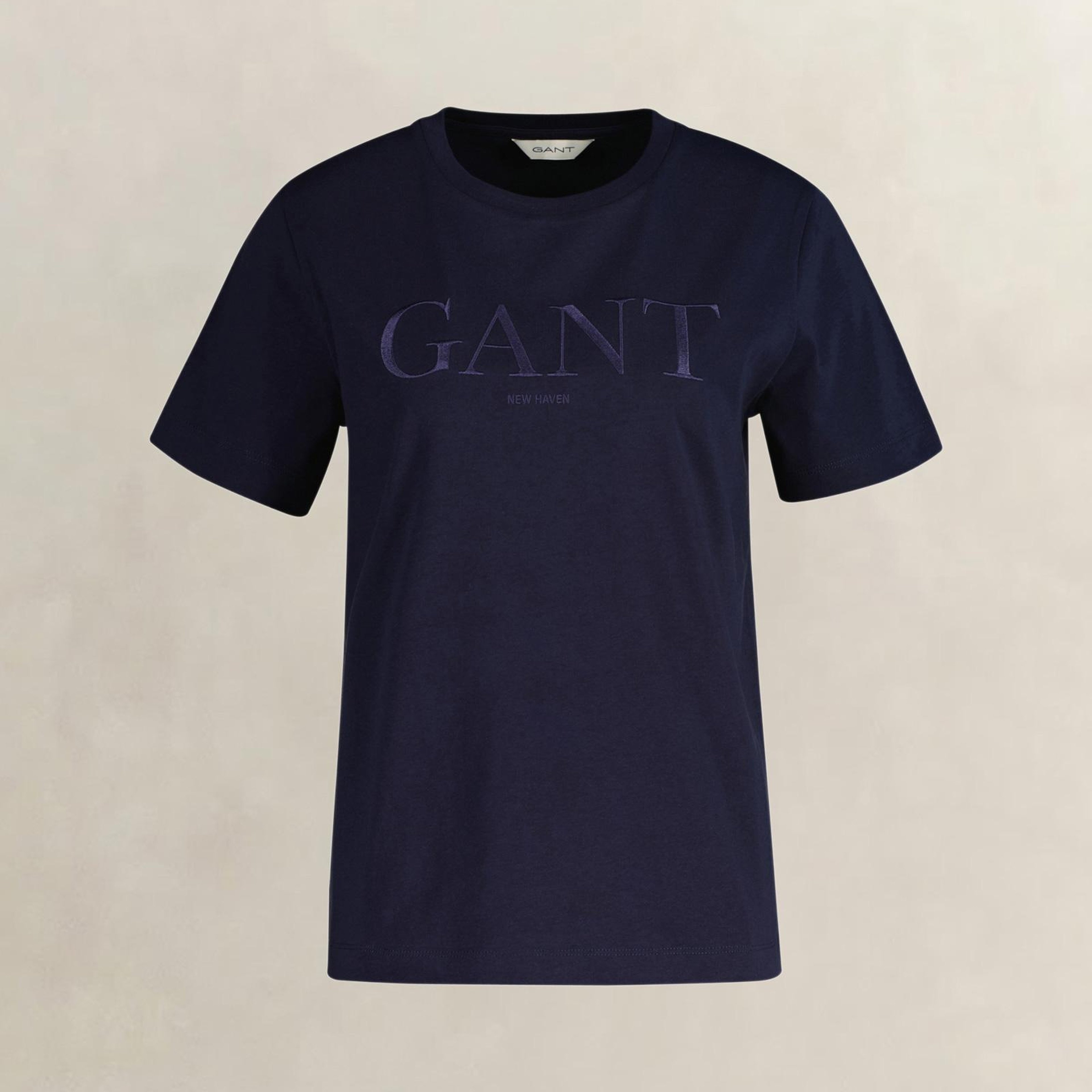 GANT Kadın Lacivert Bisiklet Yaka Regular Fit T-Shirt