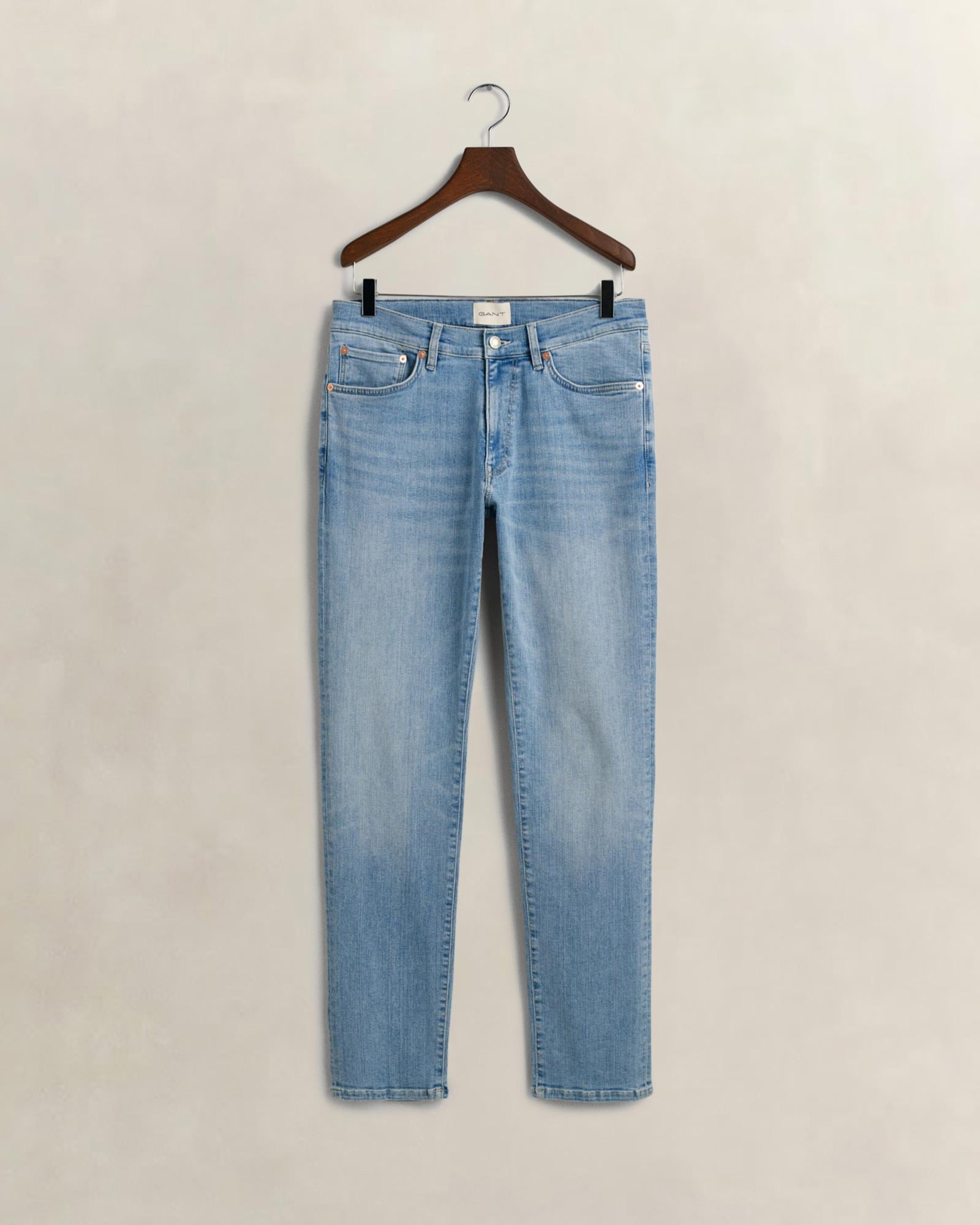GANT Erkek Mavi Extra Slim Fit Jean Pantolon