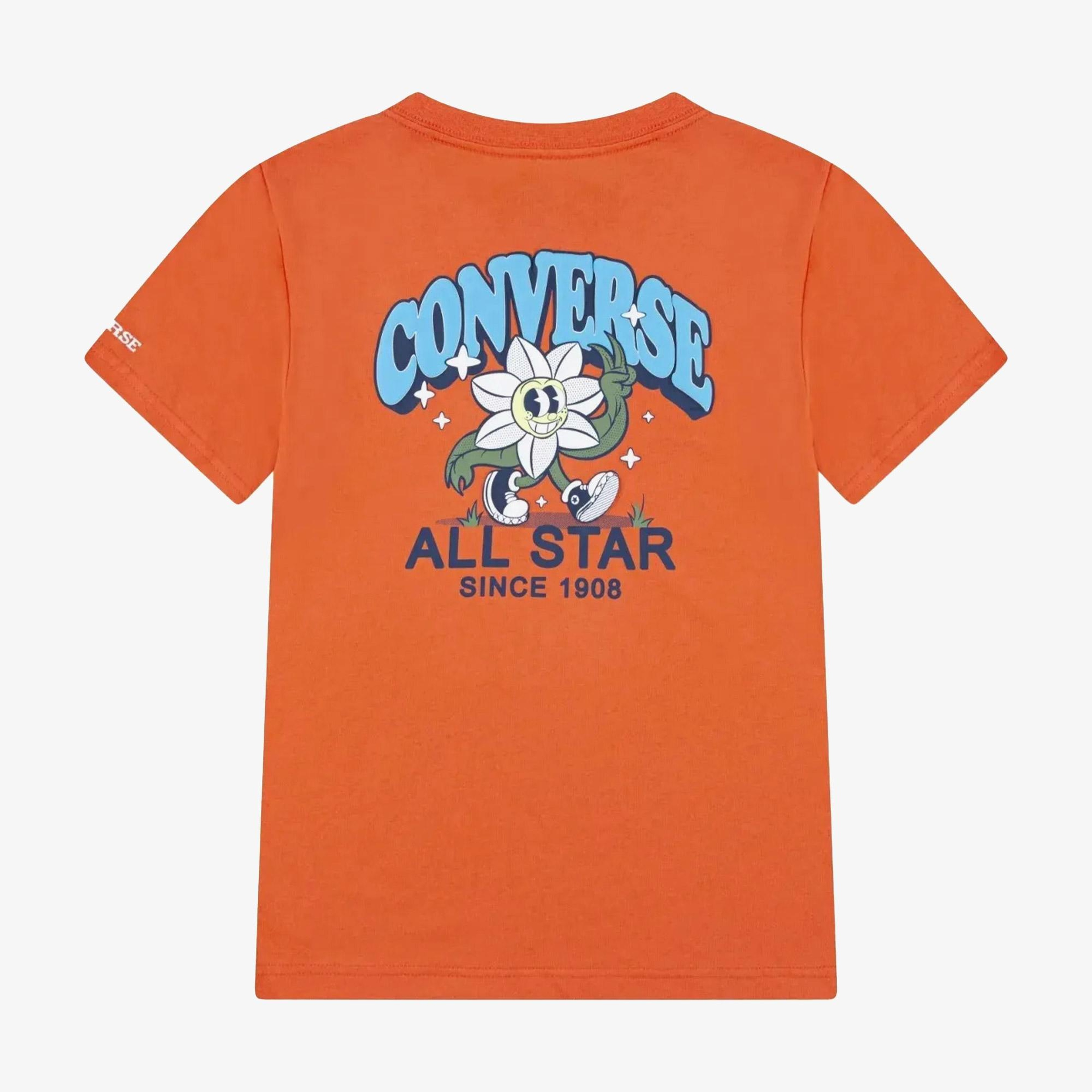 Converse Trail Mix Flower Çocuk Turuncu T-Shirt