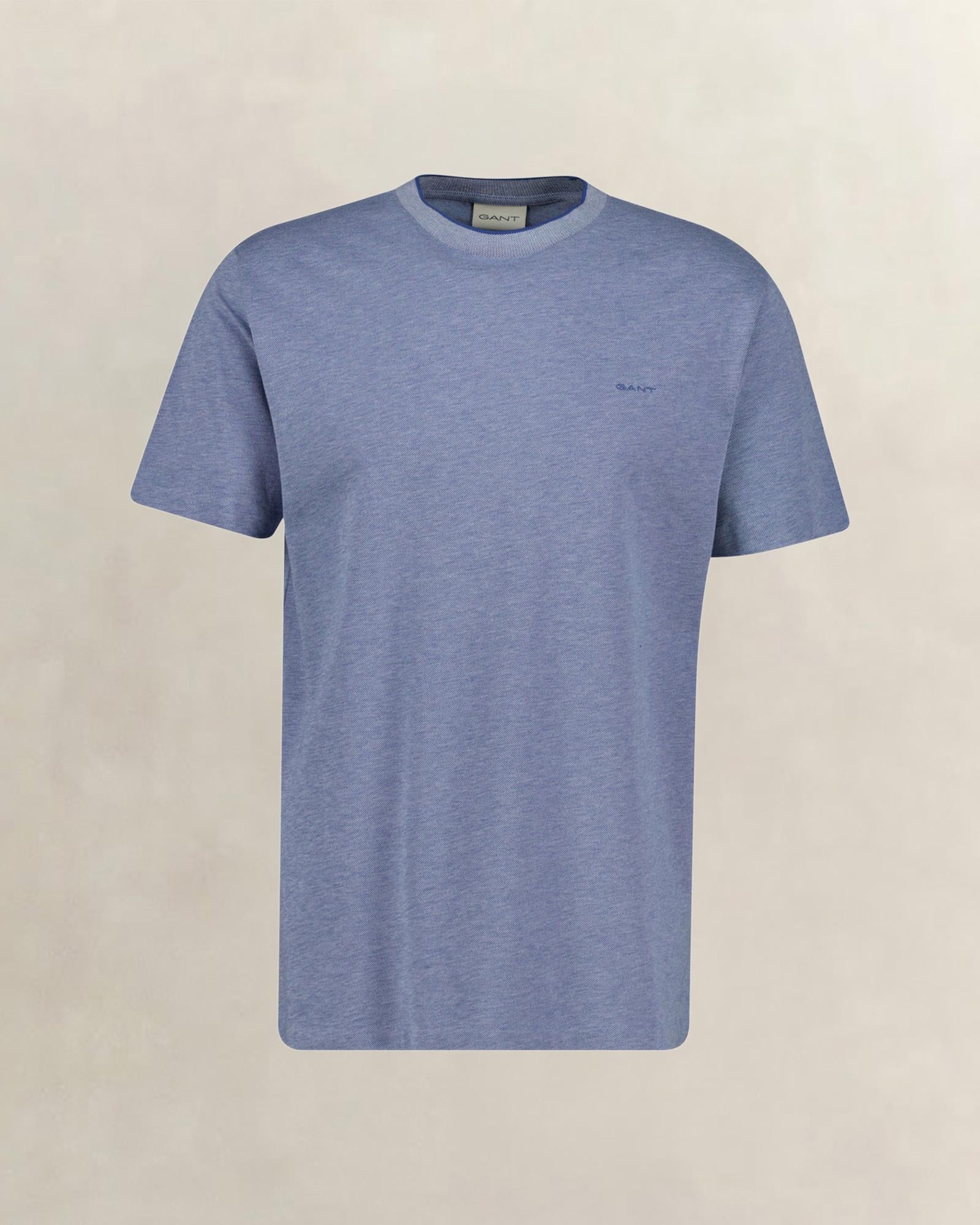GANT Erkek Mavi Bisiklet Yaka Regular Fit T-Shirt