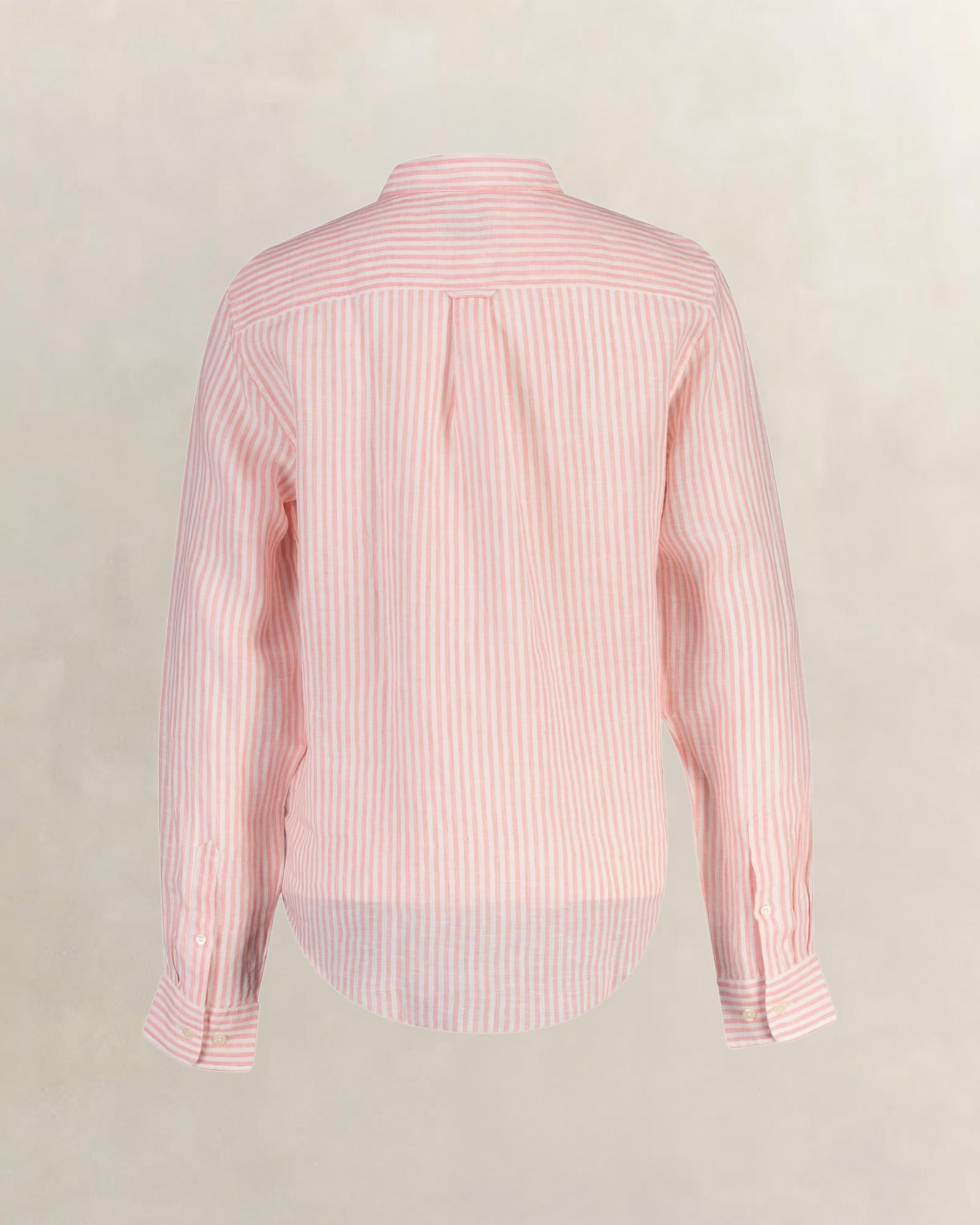 GANT Kadın Pembe Regular Fit Çizgili Gömlek