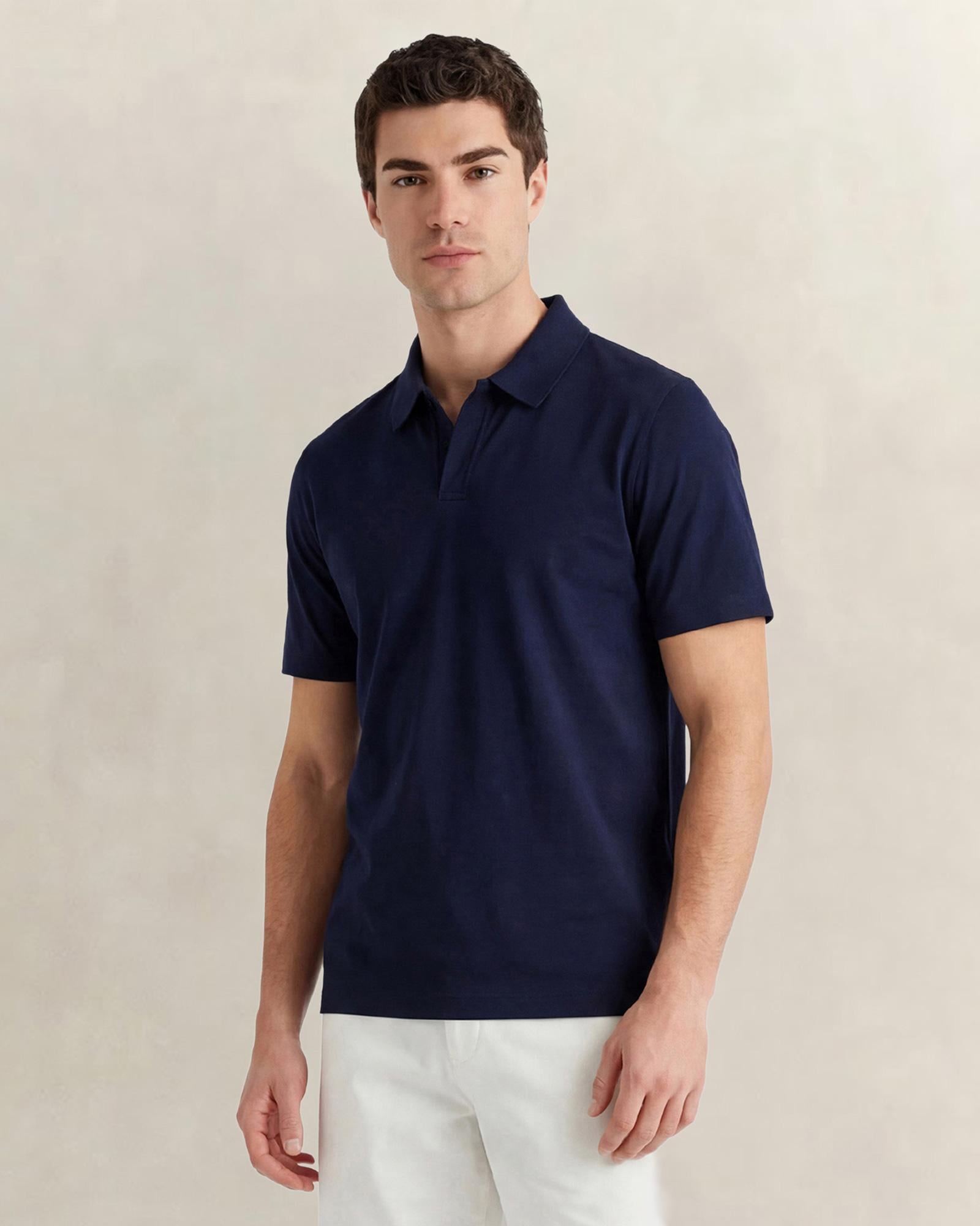 GANT Erkek Lacivert Regular Fit Polo Yaka T-Shirt