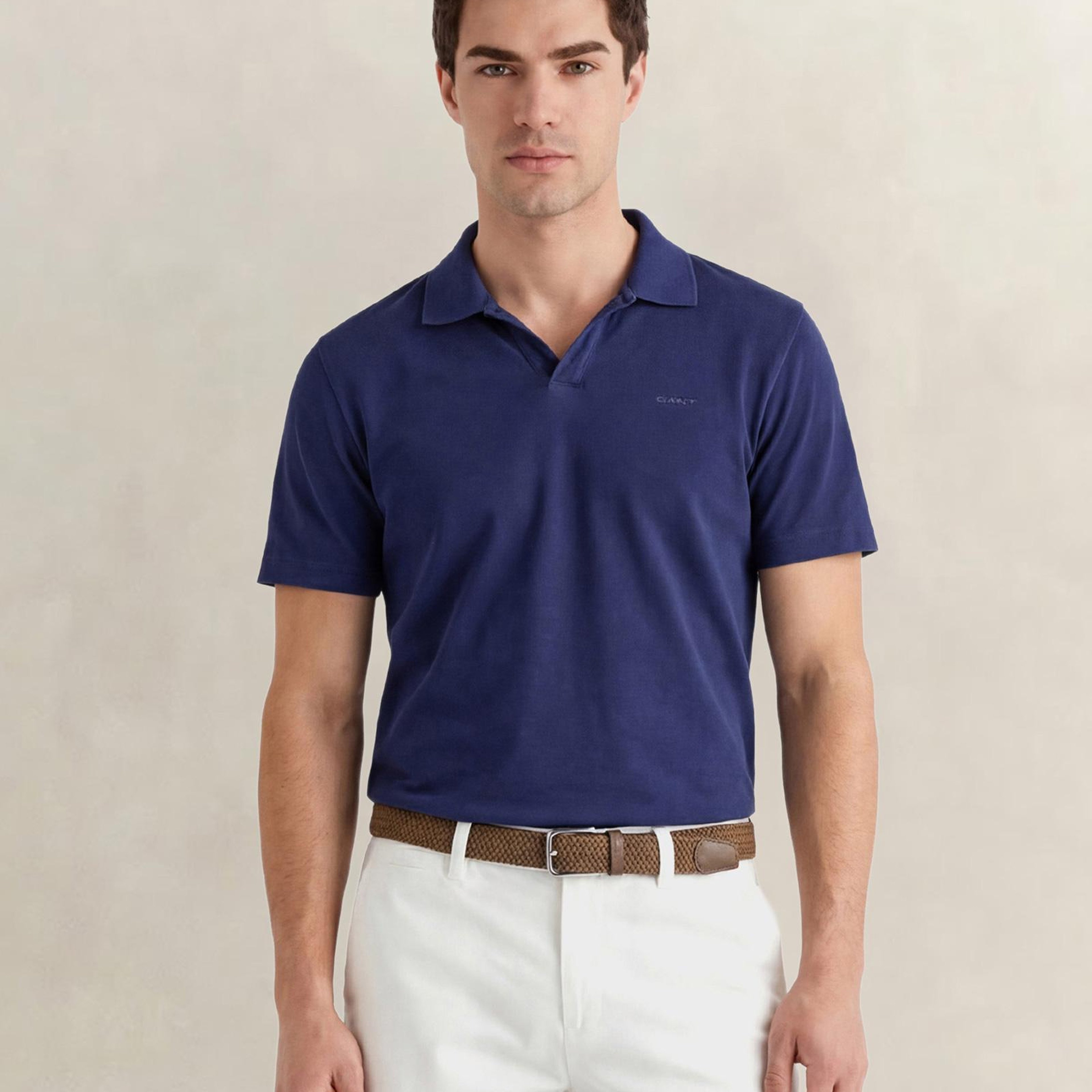 GANT Erkek Mavi Regular Fit Polo Yaka T-Shirt
