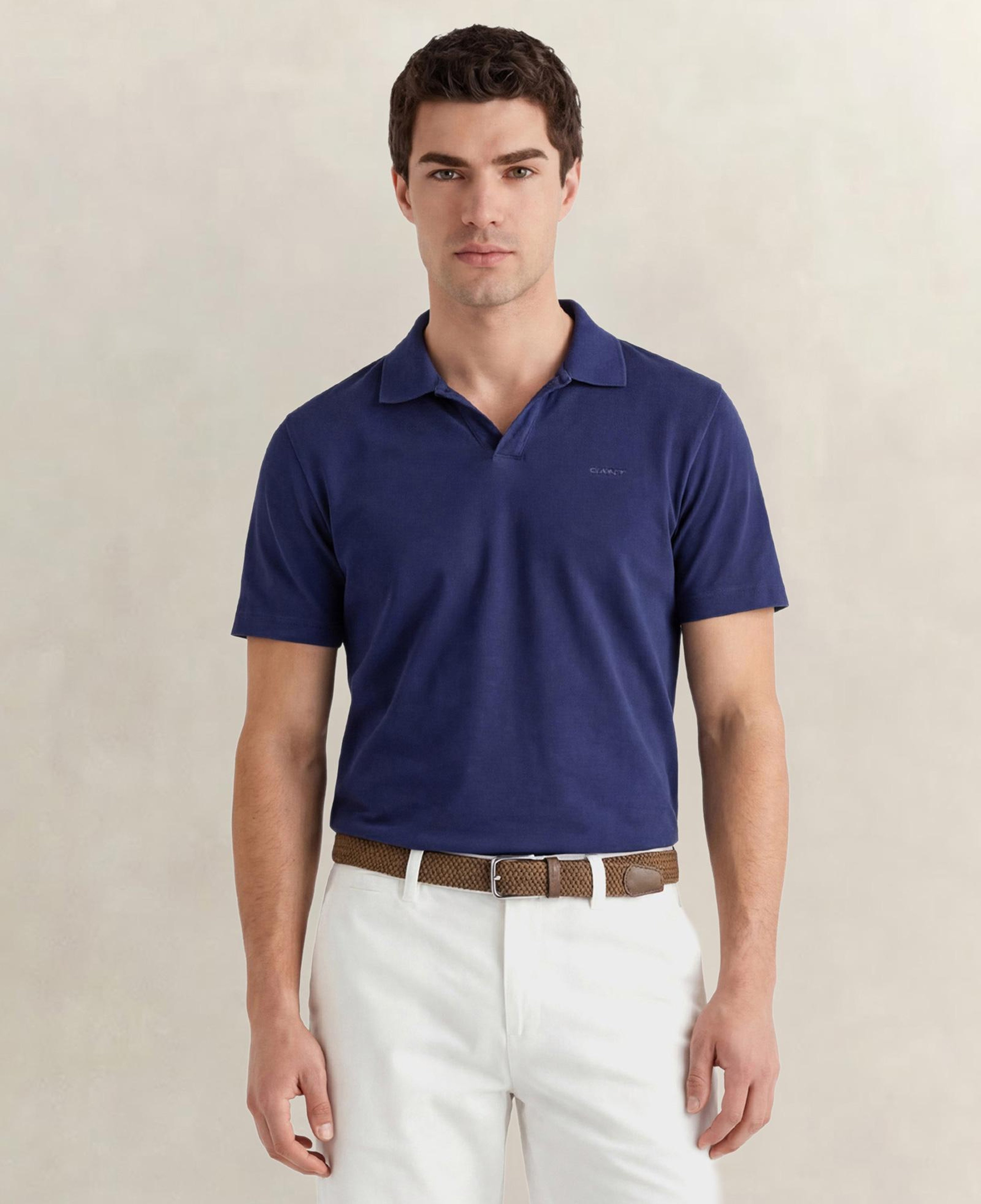 GANT Erkek Mavi Regular Fit Polo Yaka T-Shirt