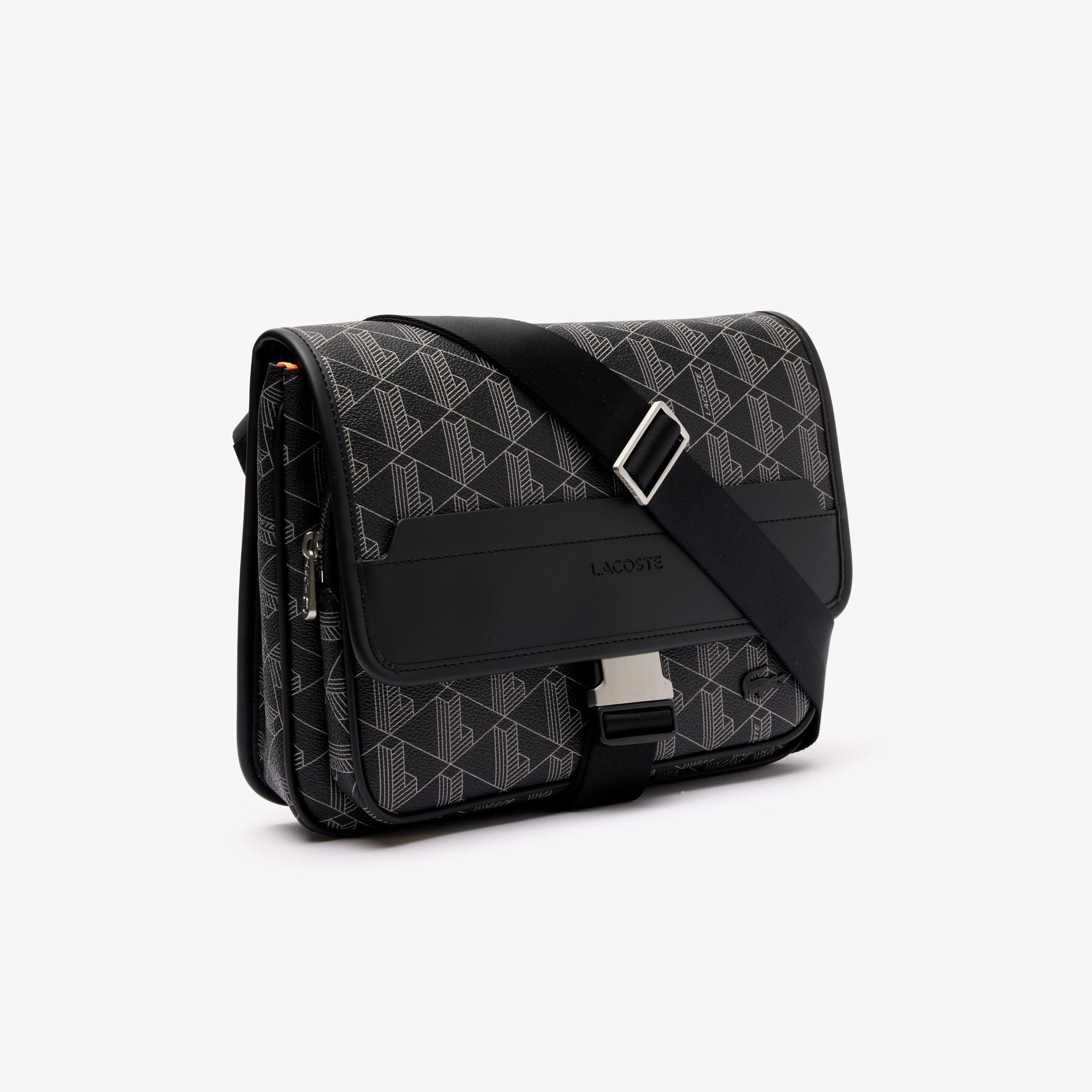 The Blend Erkek Monogram Siyah Postacı Çantası