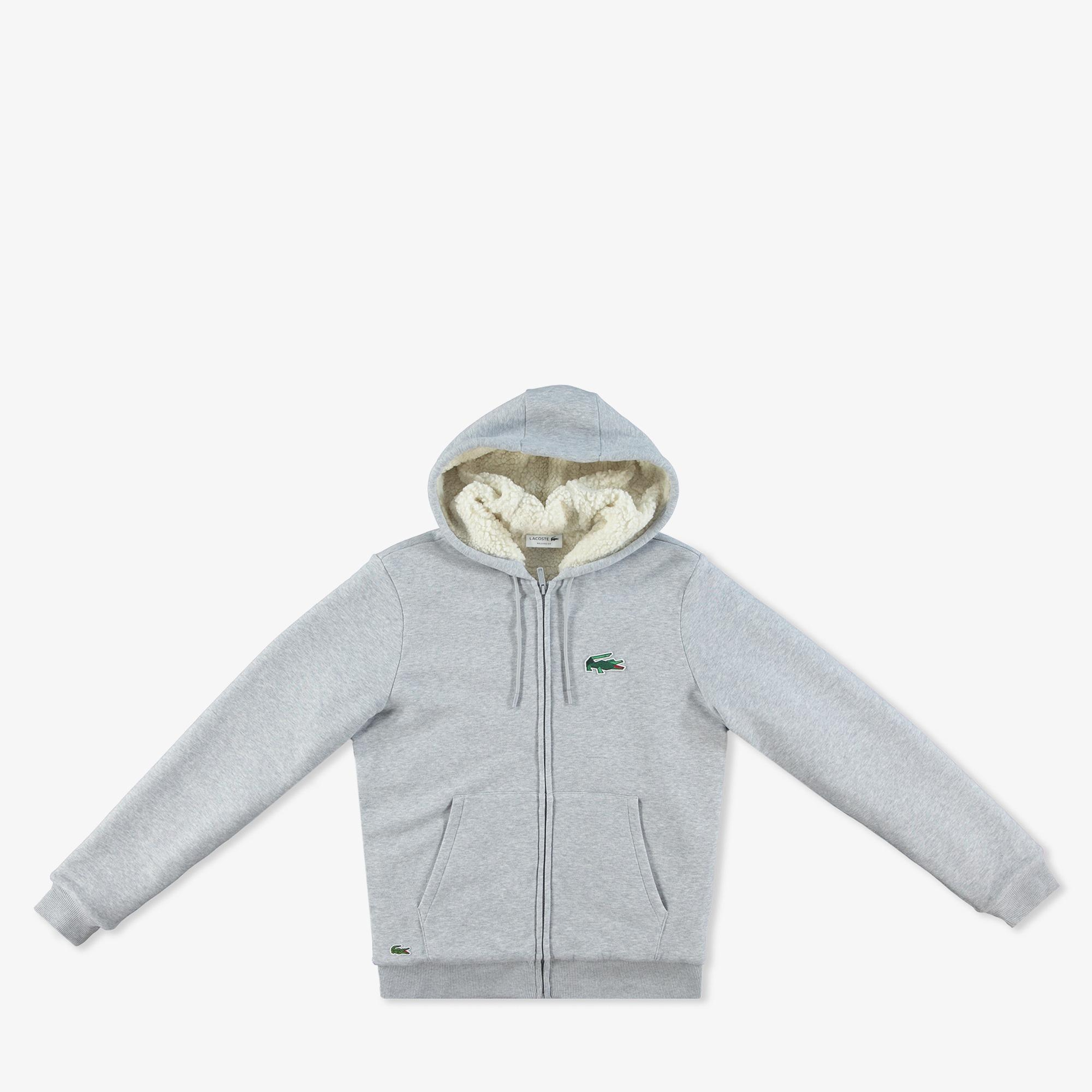 Erkek Relaxed Fit Kapüşonlu Gri Sweatshirt