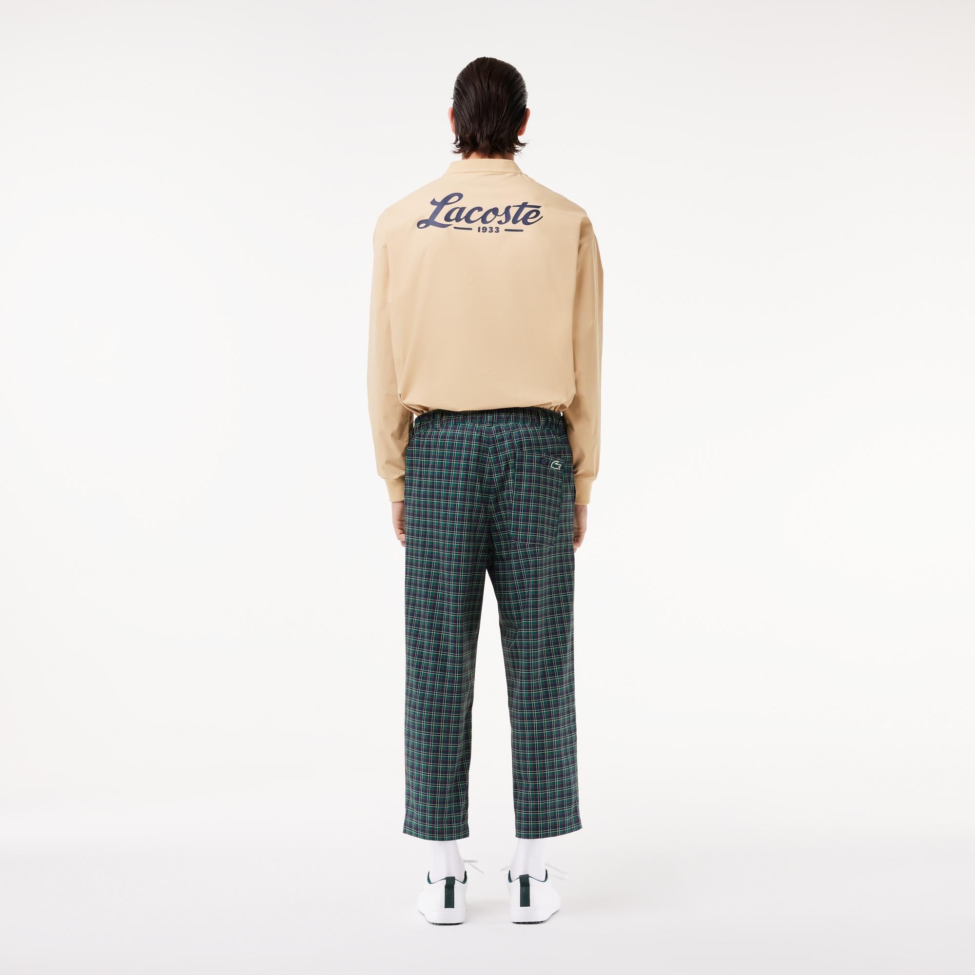 Erkek Straight Fit Chino Renkli Ekose Pantolon