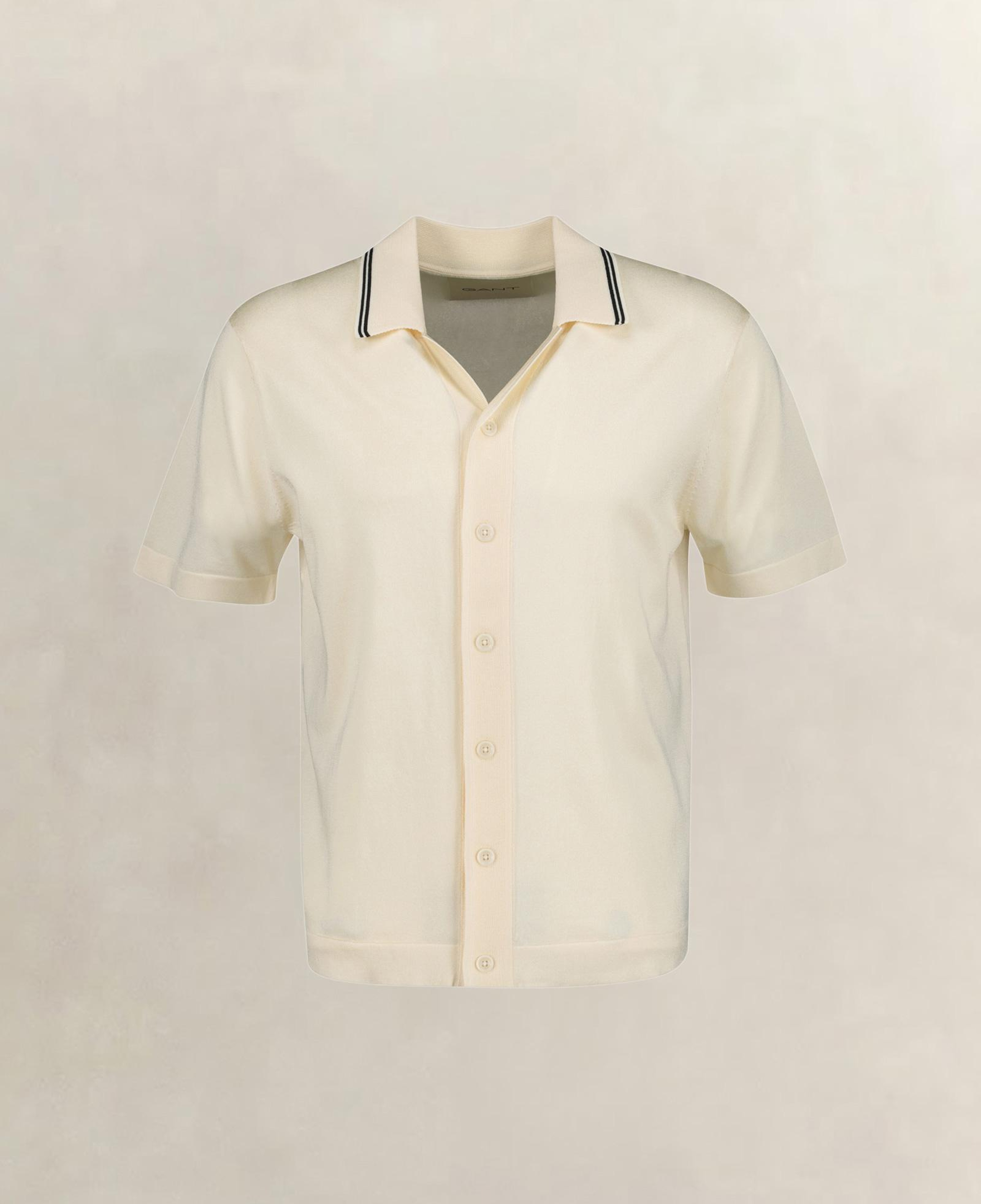 GANT Erkek Krem Regular Fit Kısa Kollu Resort Yaka Gömlek