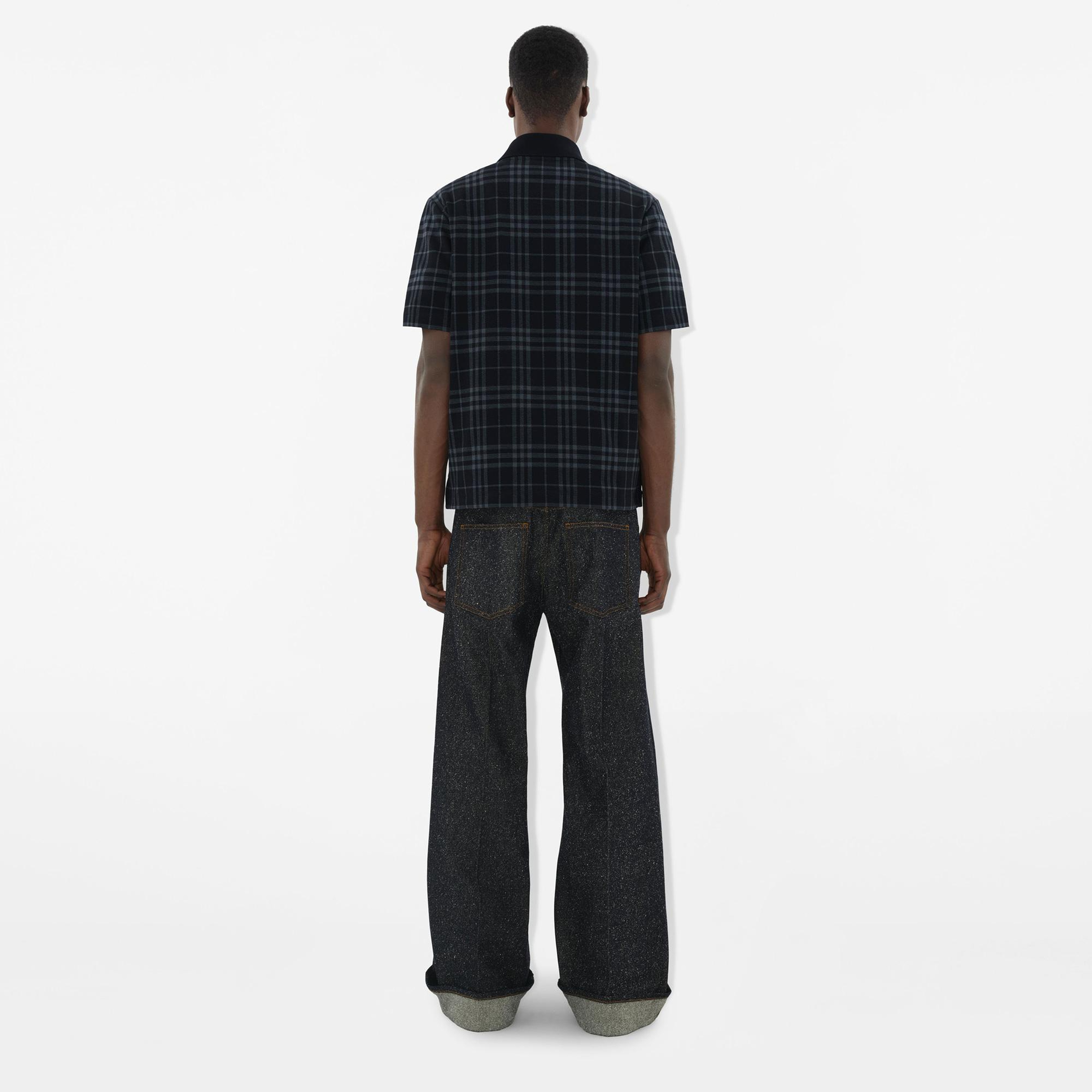 Burberry For Stretch Cotton Blend Erkek Lacivert Polo