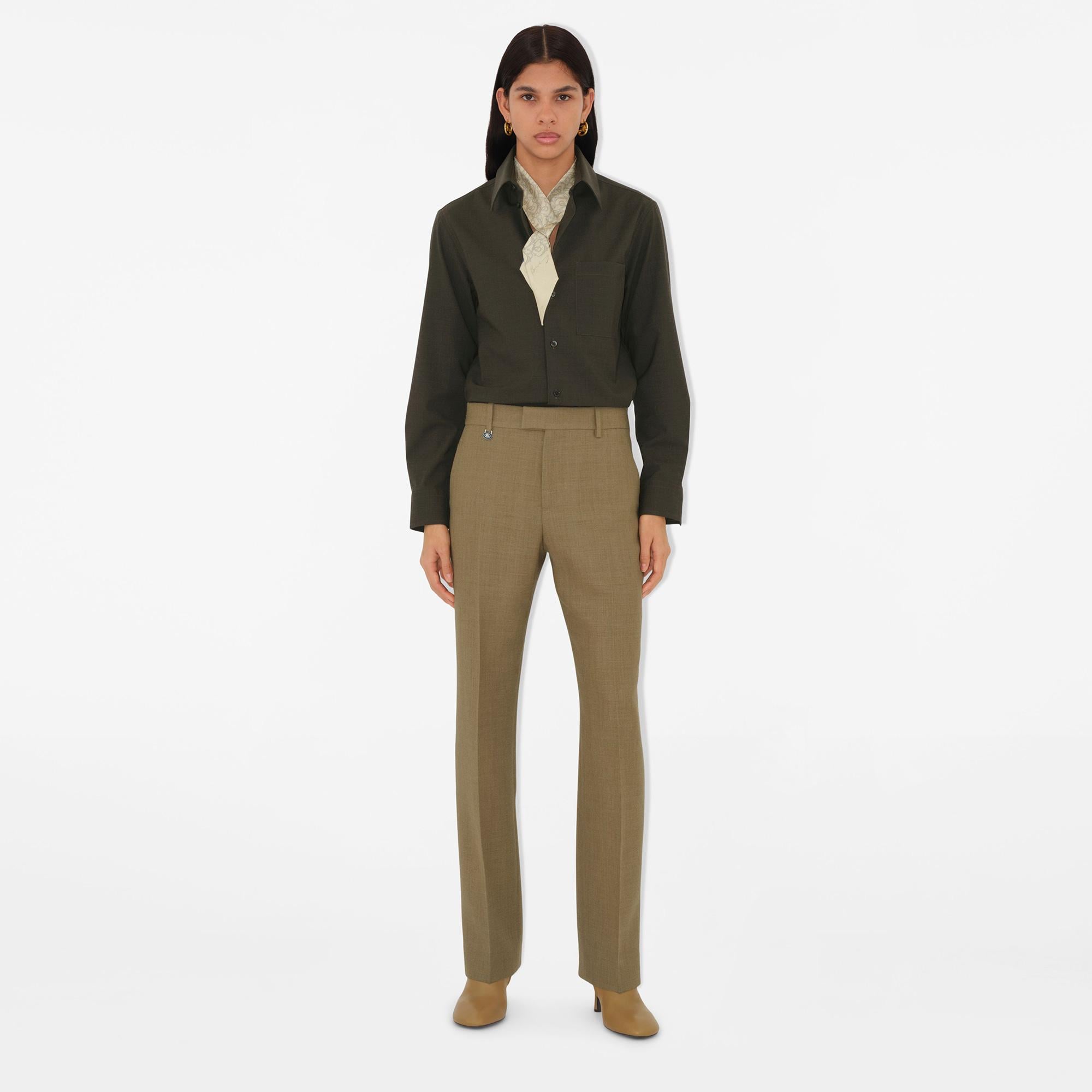 Burberry Super Skinny Charm Silk Kadın Krem Şal