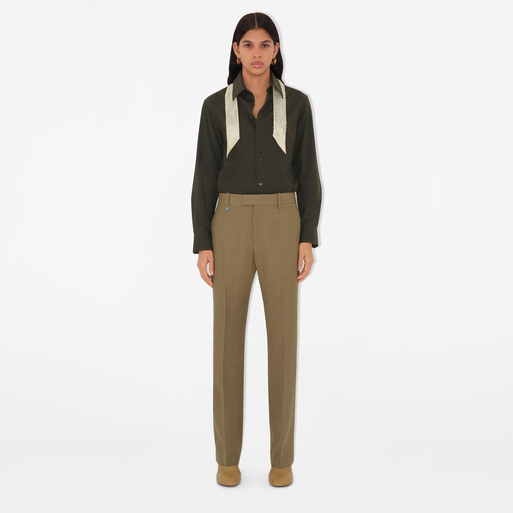 Burberry Super Skinny Charm Silk Kadın Krem Şal