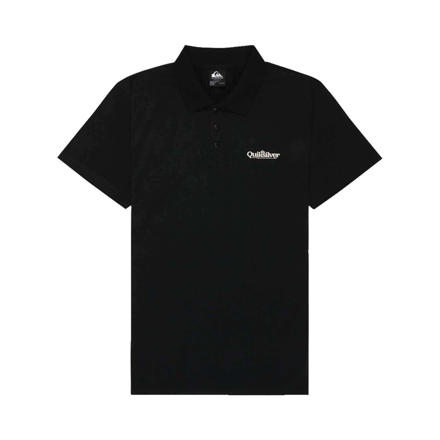Quiksilver Polo Stretch Erkek Siyah Tişört