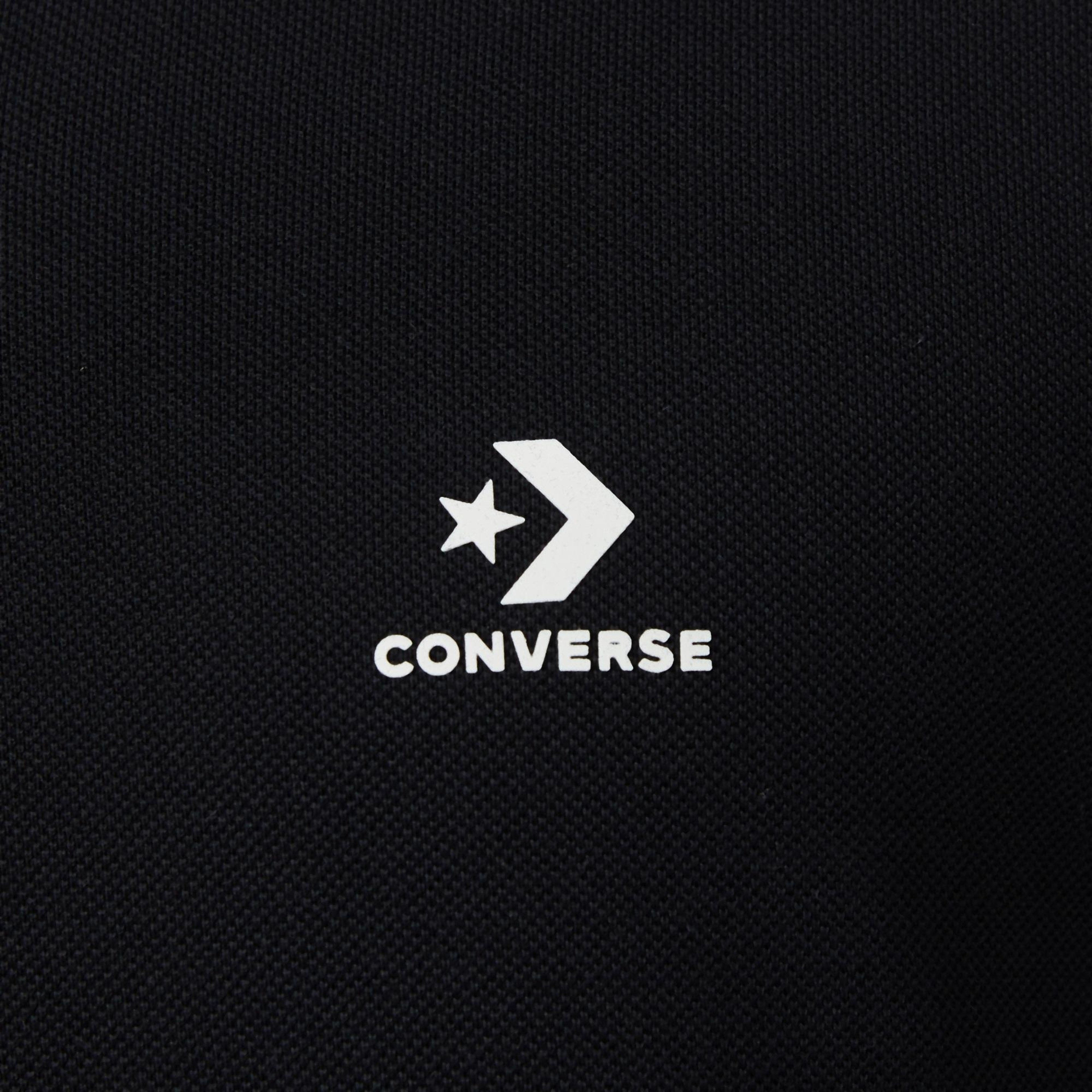 Converse Erkek Siyah Polo Yaka T-Shirt