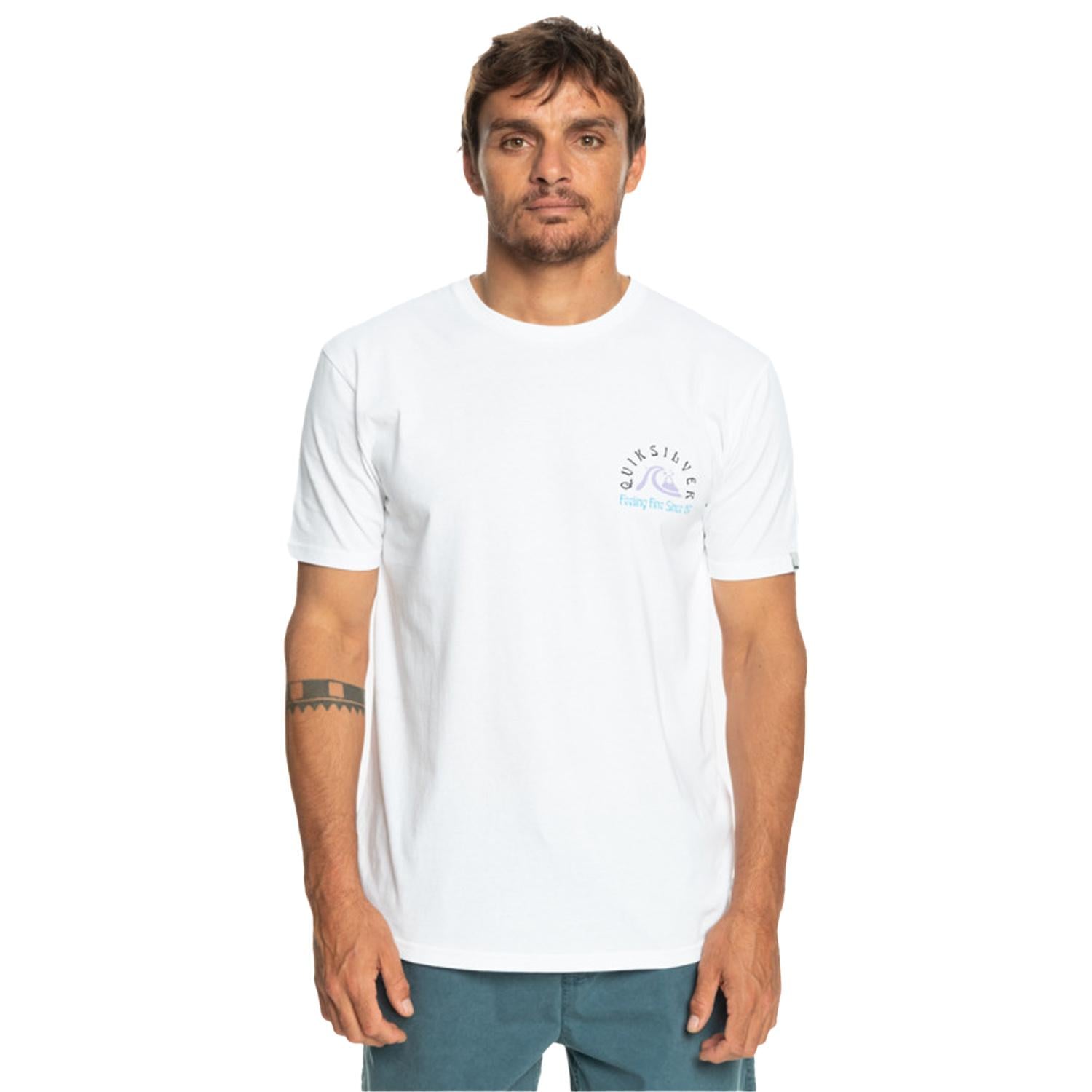 Quiksilver Originalbarrel Erkek Beyaz Tişört