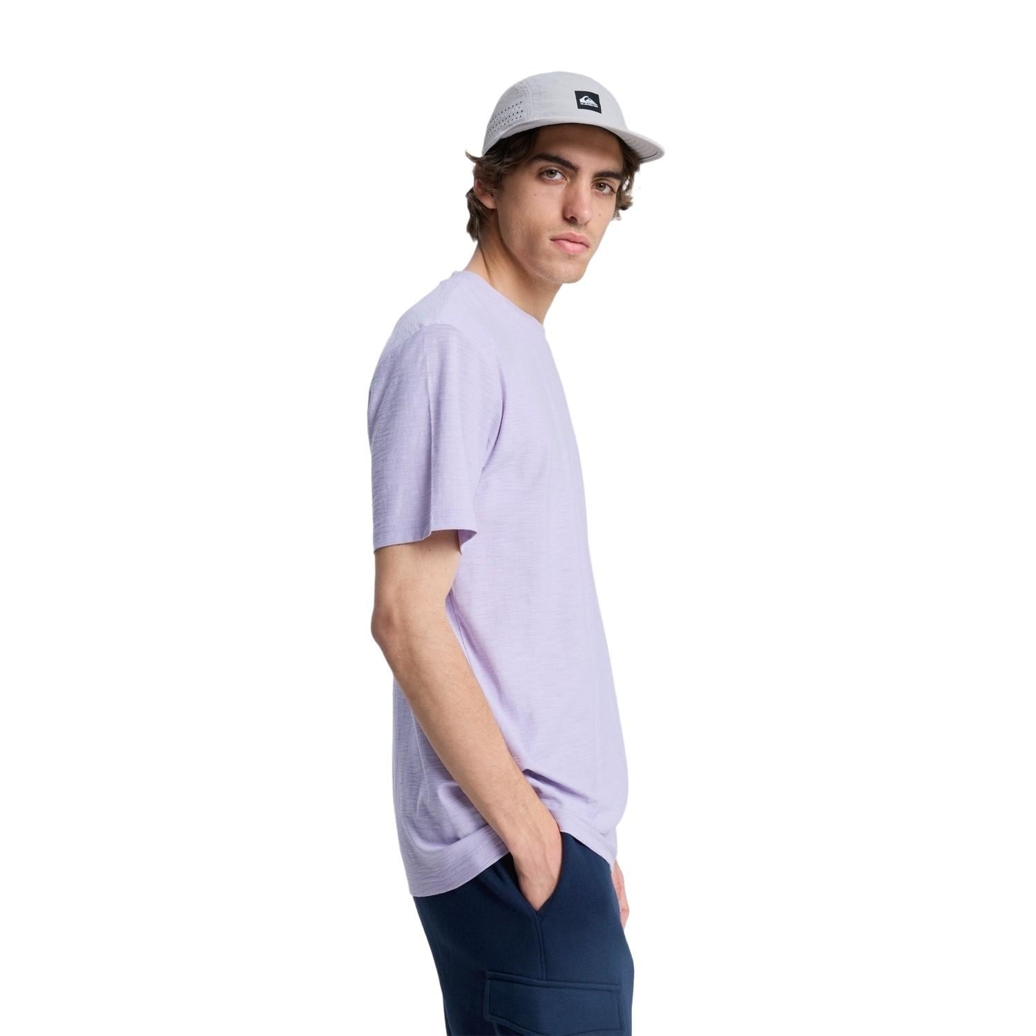 Quiksilver Slub Roundneck Erkek Mor Tişört