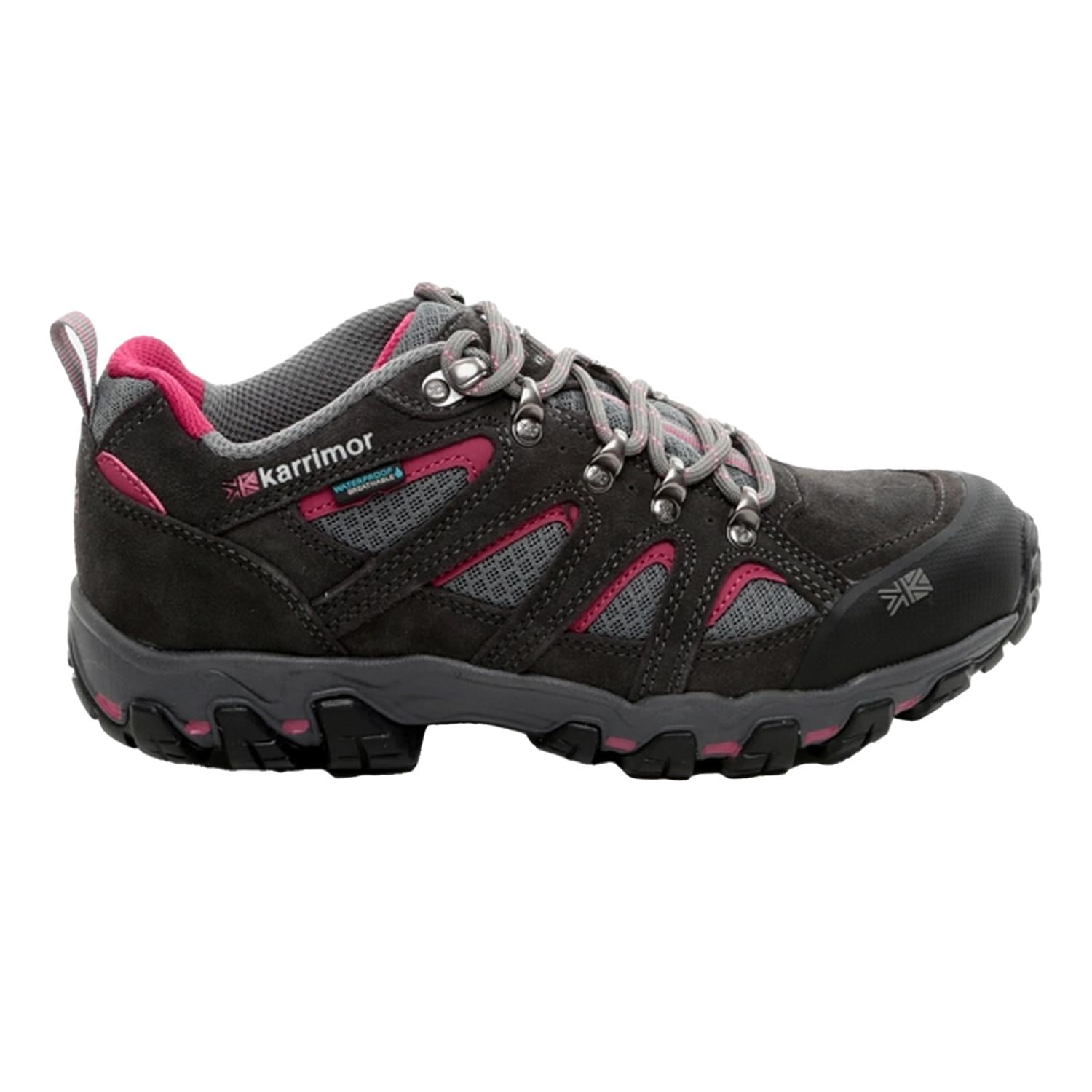 Karrimor Bodmin Low 5 Ladies Weathertite Dark Greycochineal Kadın Gri Outdoor Ayakkabı