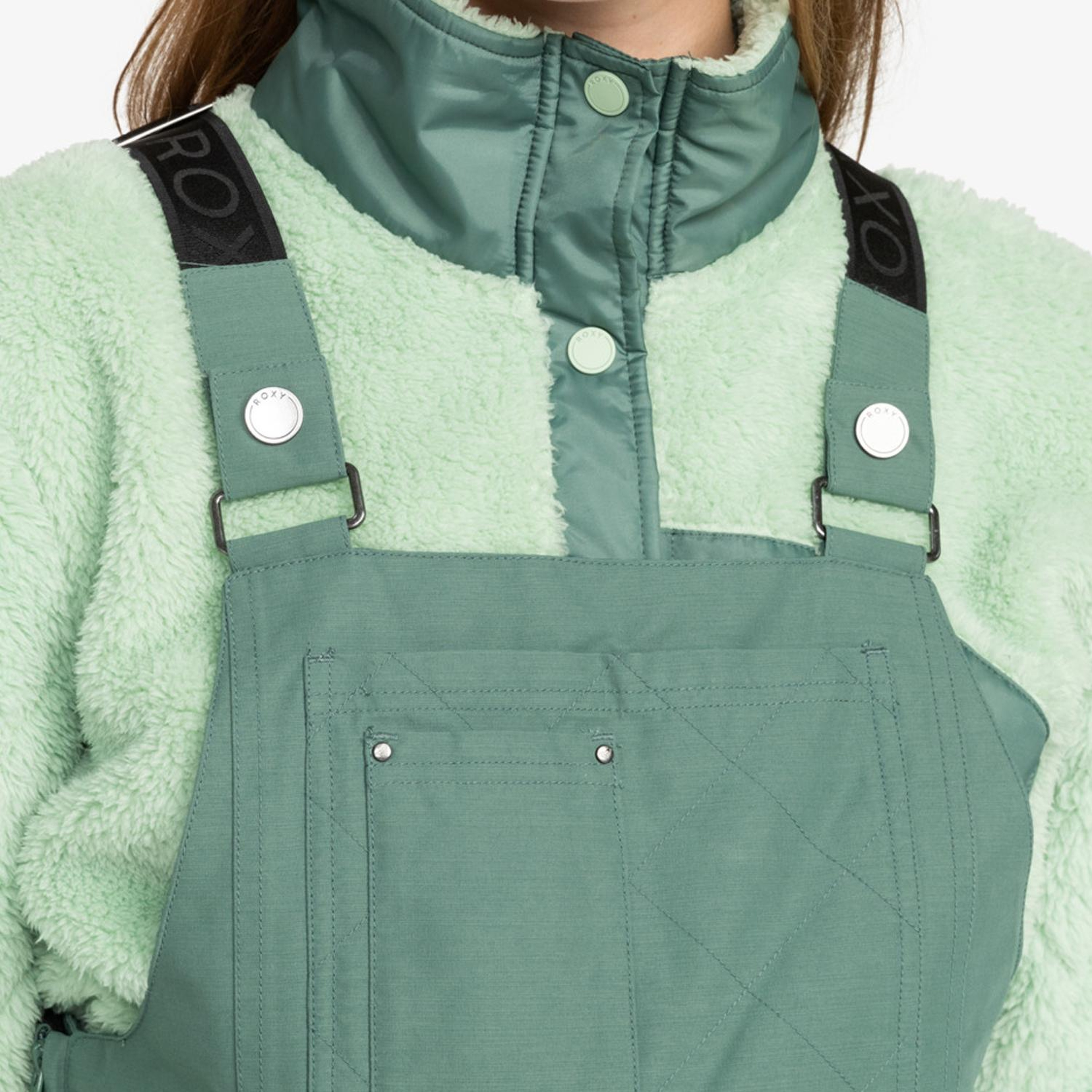 Roxy Rideout Bib Kadın Yeşil Snowboard Pantolonu