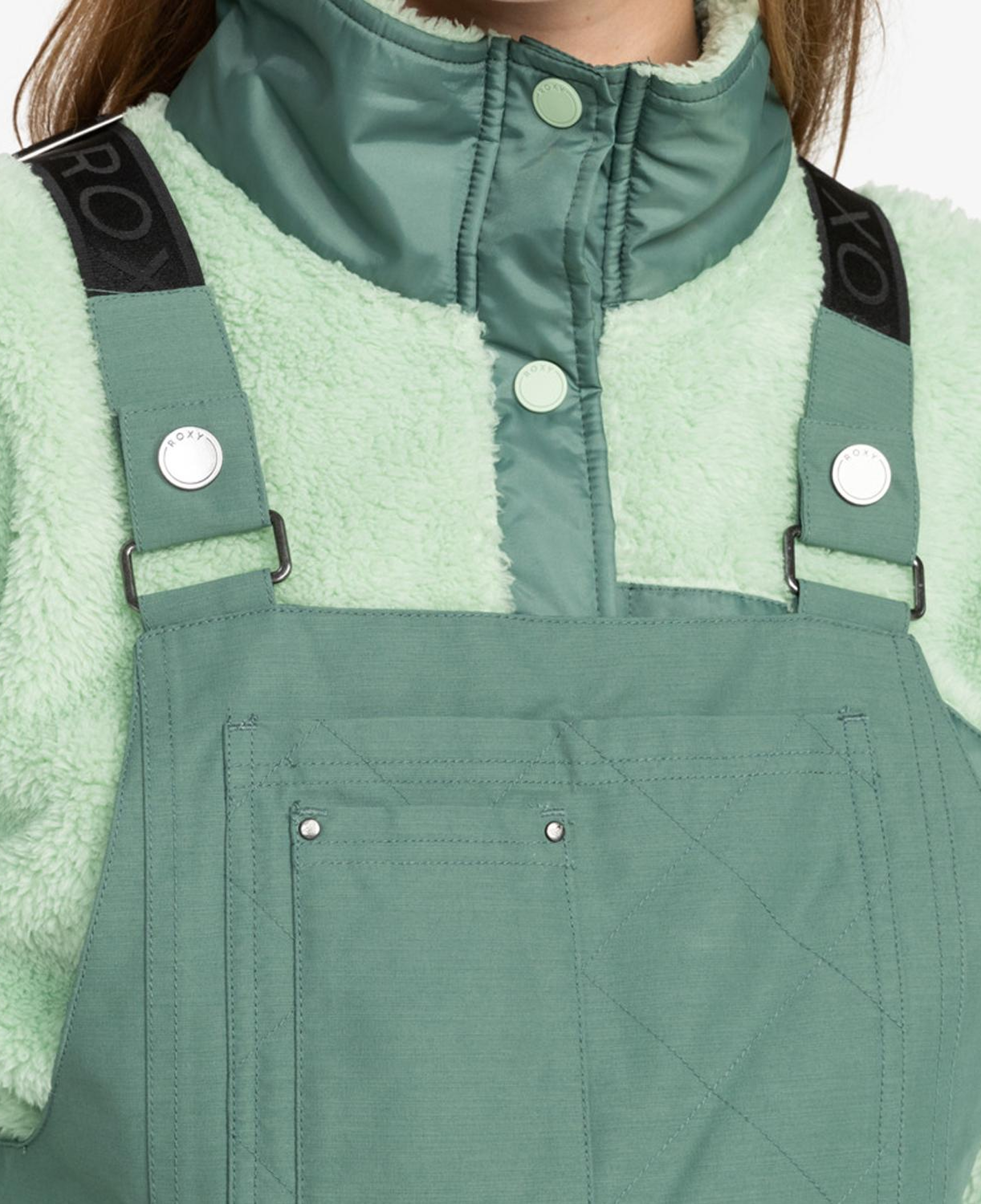 Roxy Rideout Bib Kadın Yeşil Snowboard Pantolonu