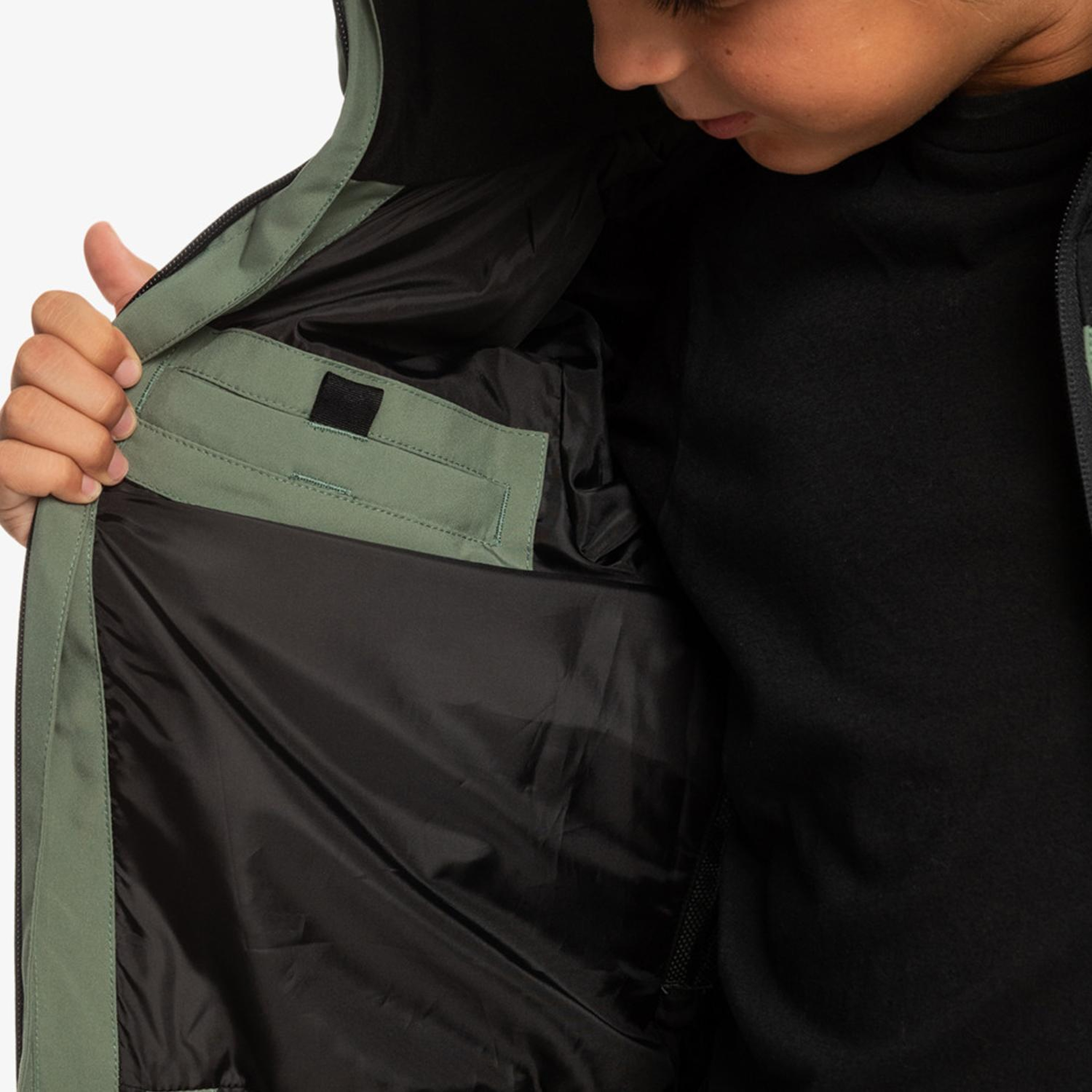 Quiksilver The Edge Youth Erkek Çocuk Yeşil Snowboard Ceketi
