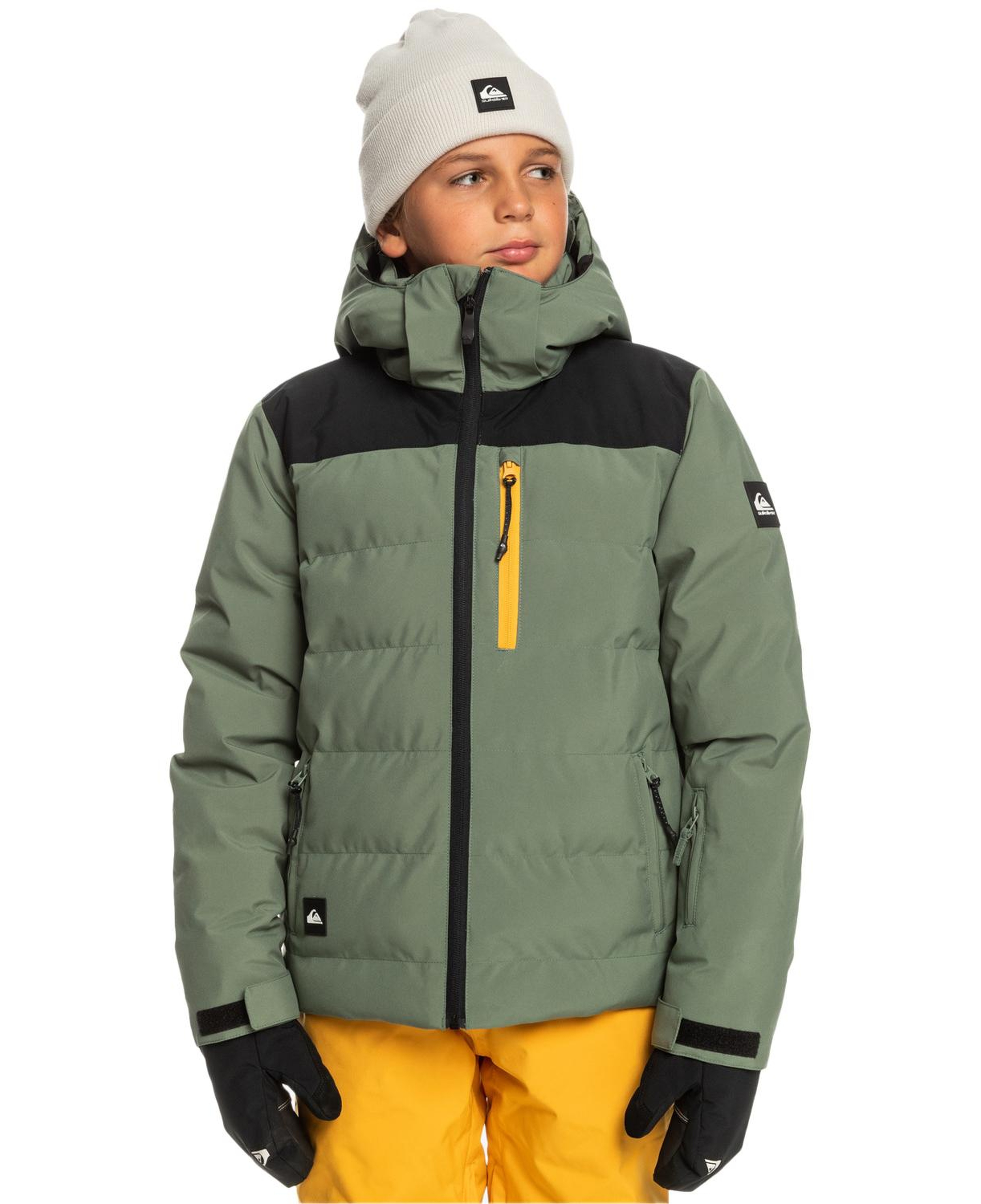 Quiksilver The Edge Youth Erkek Çocuk Yeşil Snowboard Ceketi