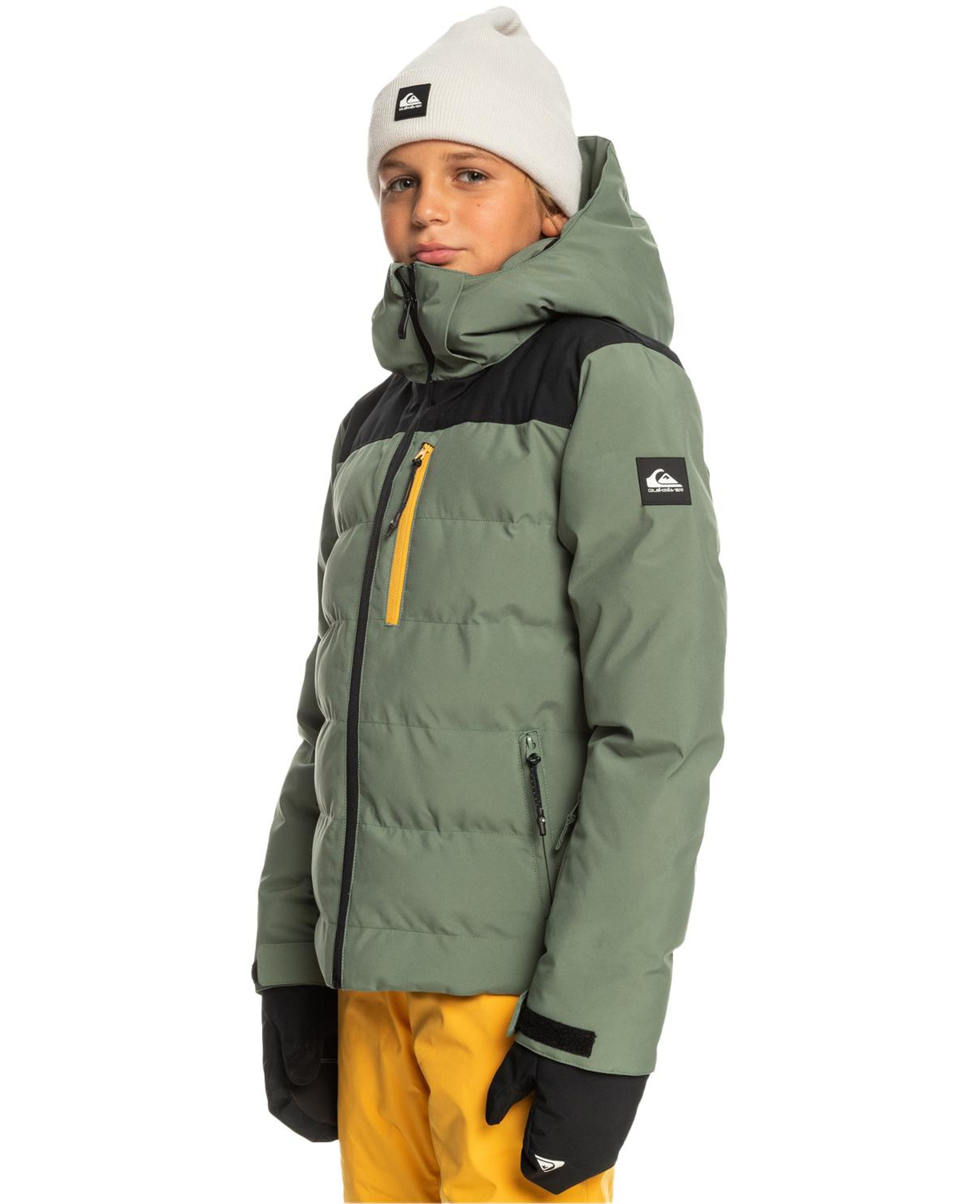 Quiksilver The Edge Youth Erkek Çocuk Yeşil Snowboard Ceketi