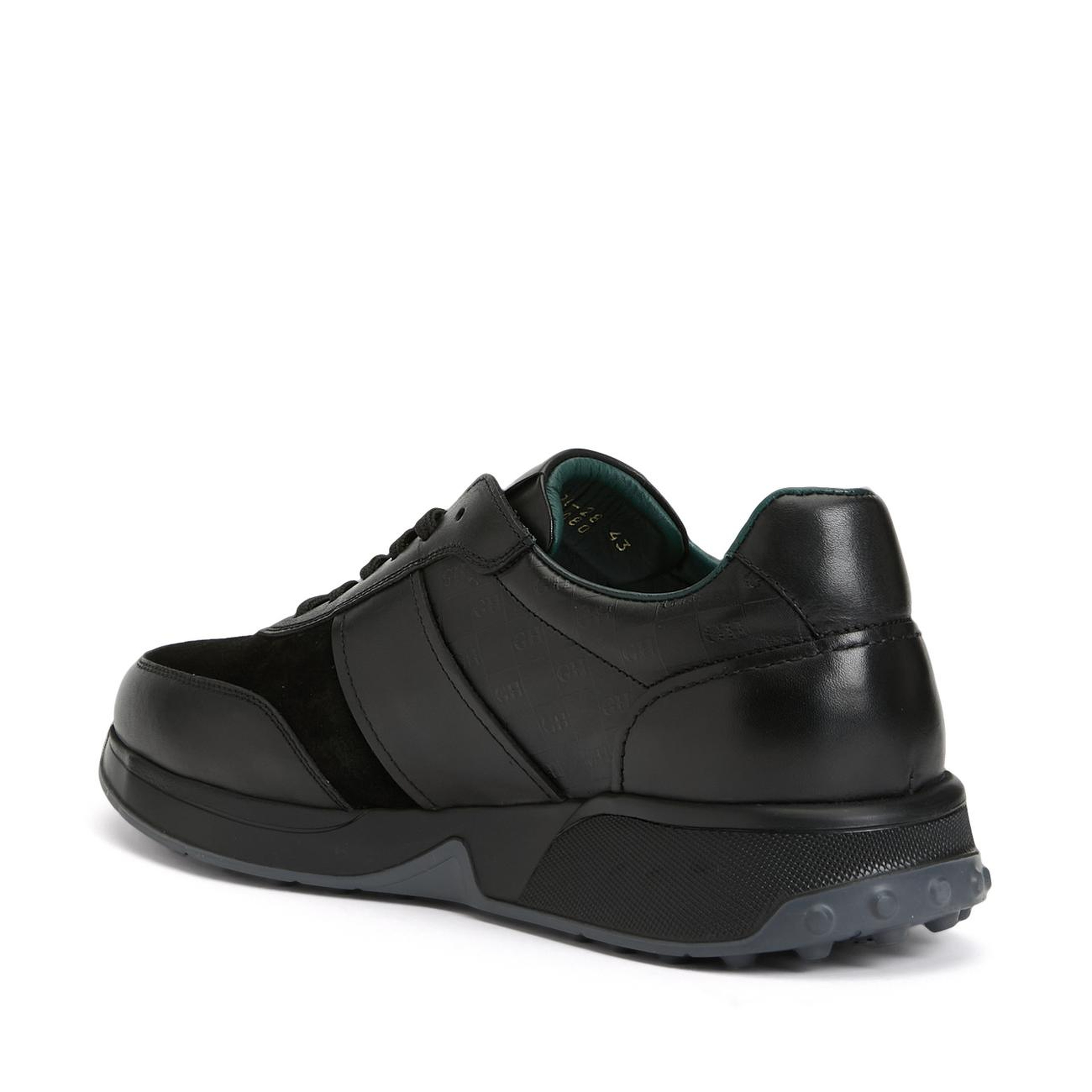 George Hogg Erkek Siyah Deri Sneaker