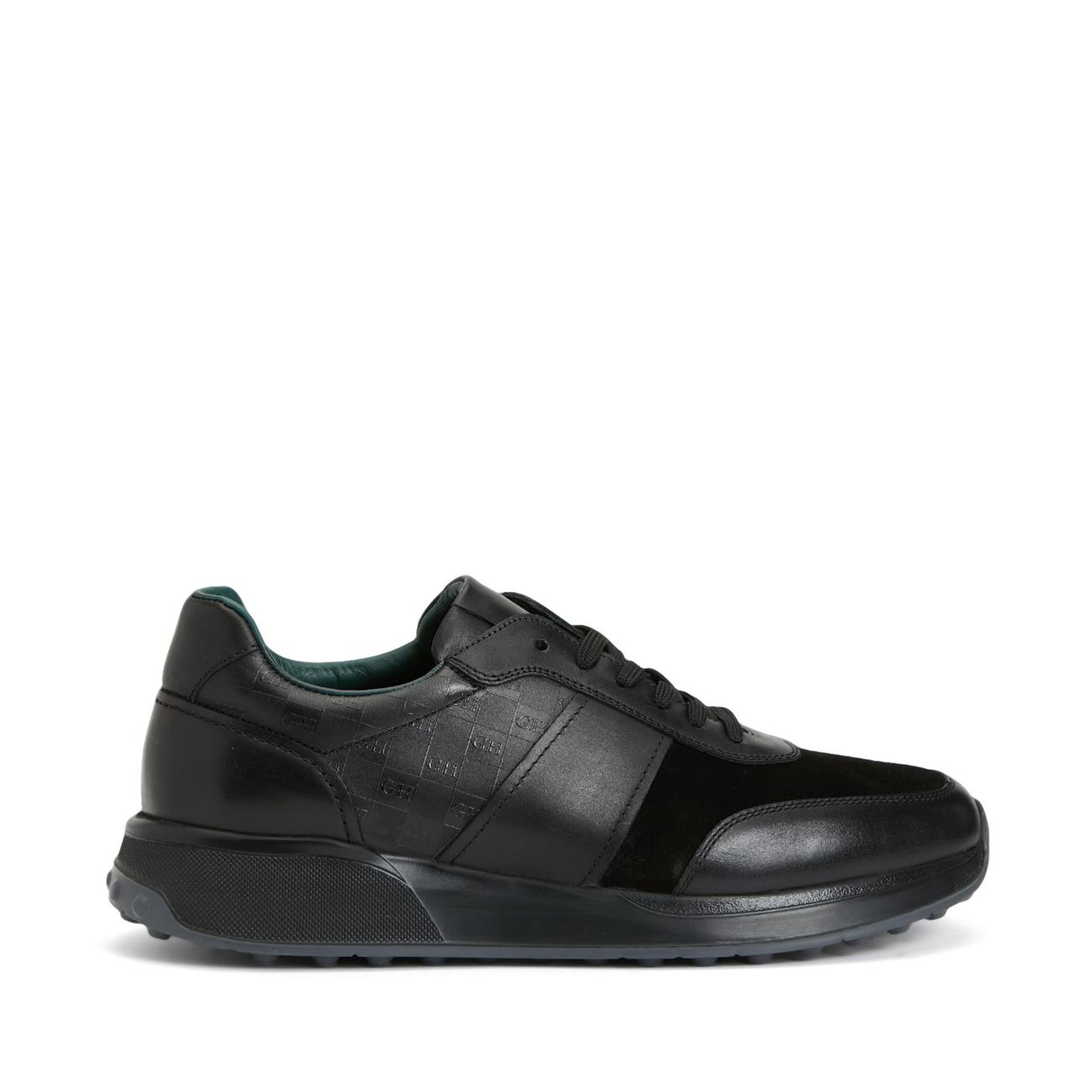 George Hogg Erkek Siyah Deri Sneaker