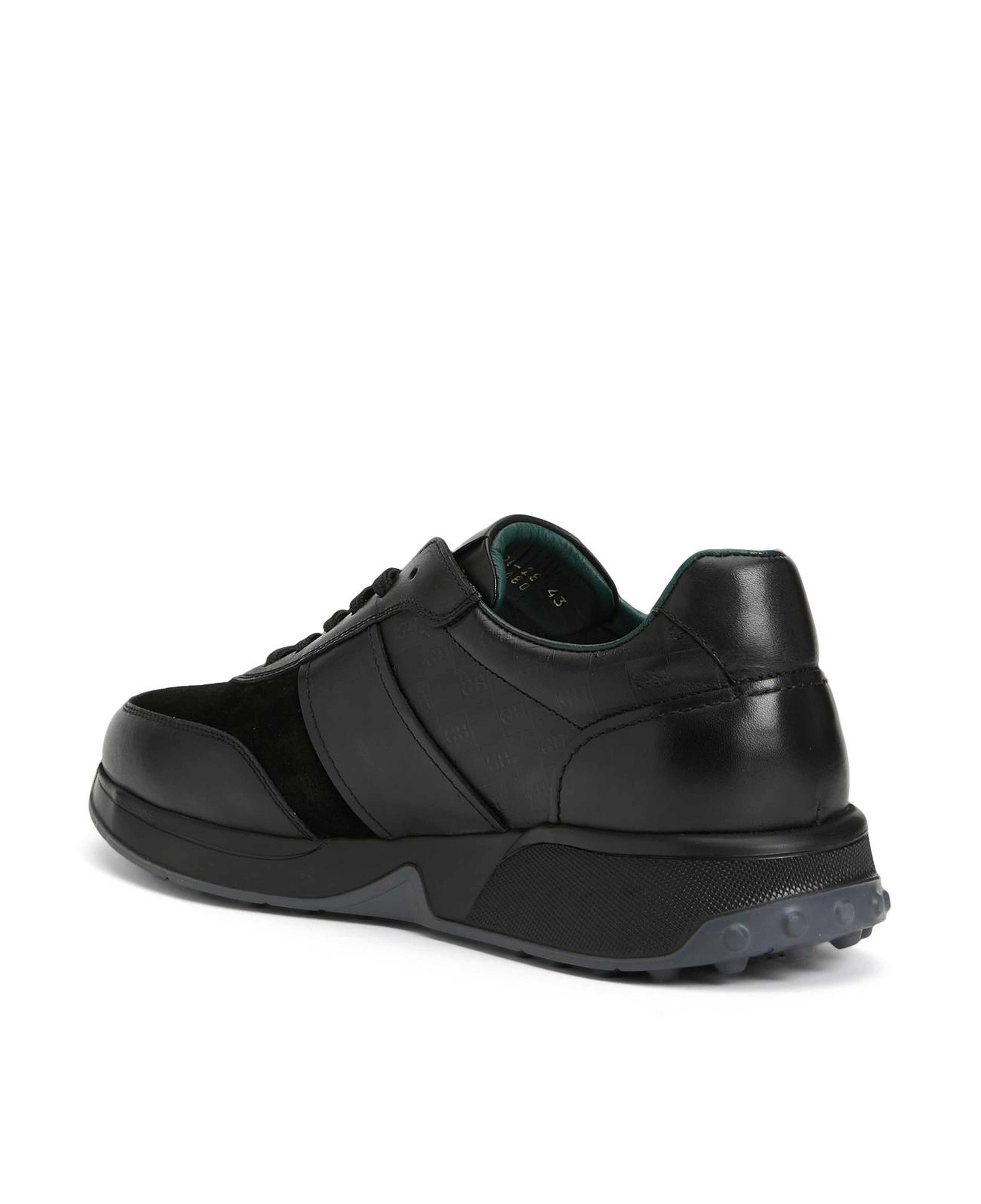 George Hogg Erkek Siyah Deri Sneaker