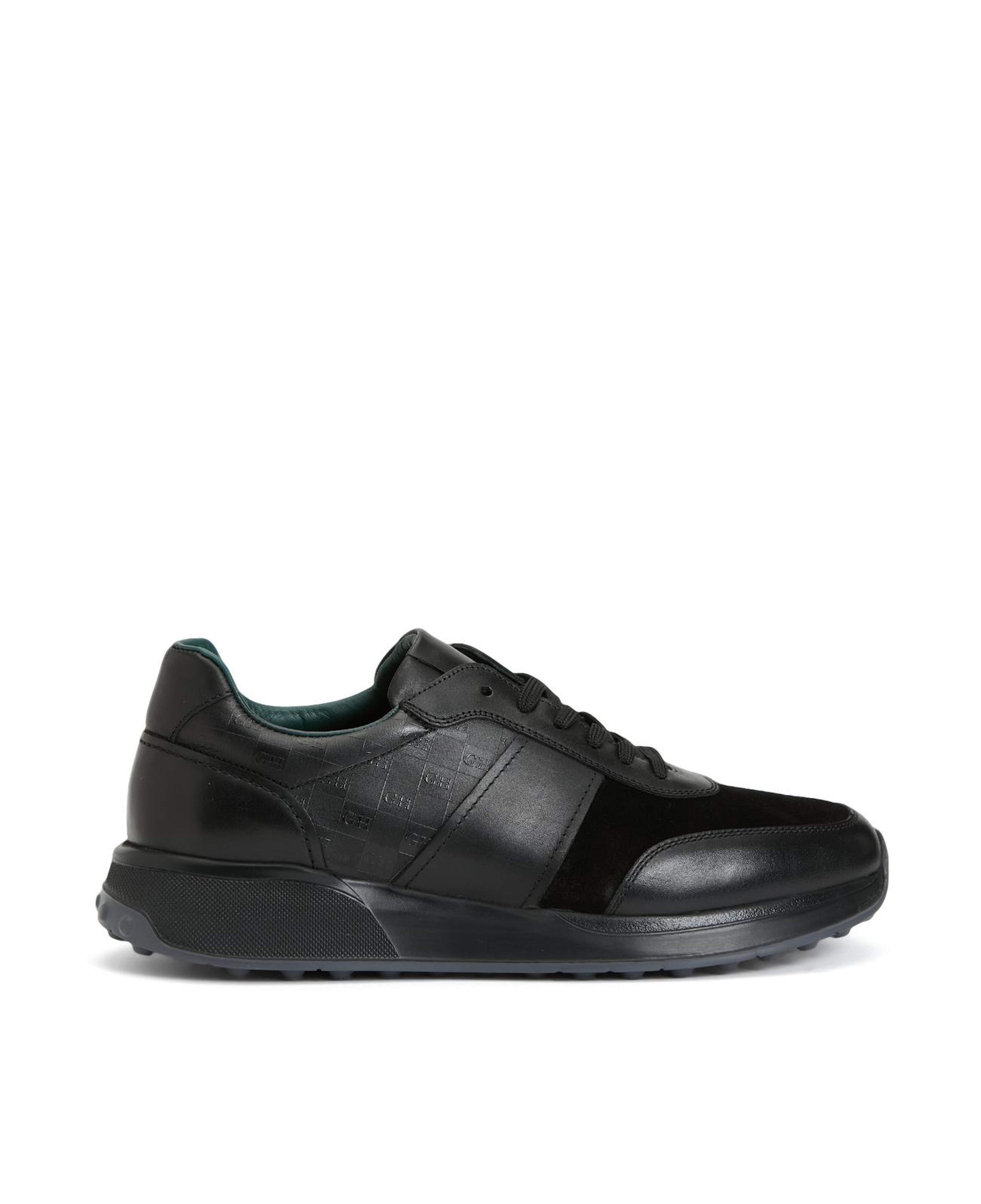 George Hogg Erkek Siyah Deri Sneaker