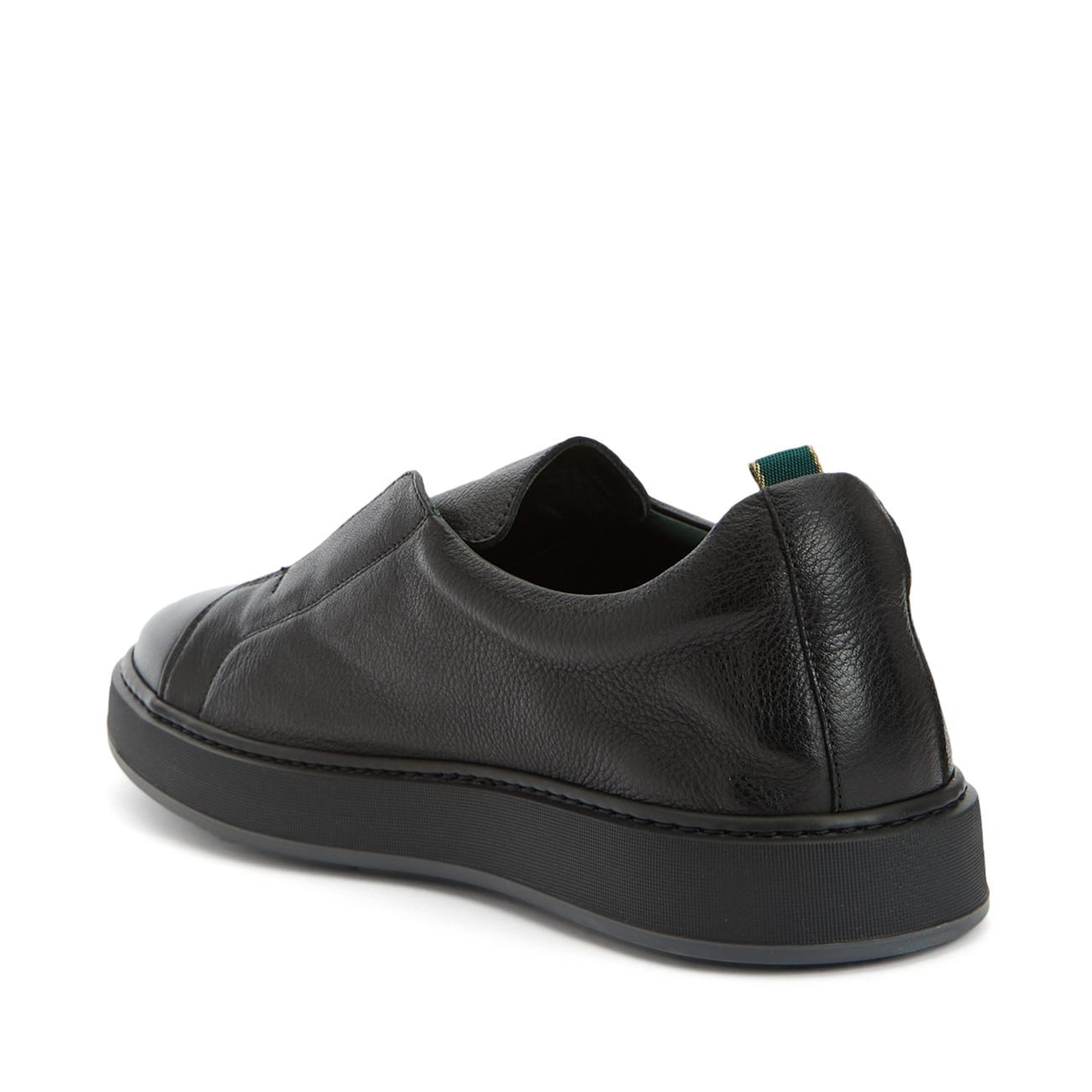George Hogg Erkek Siyah Deri Sneaker