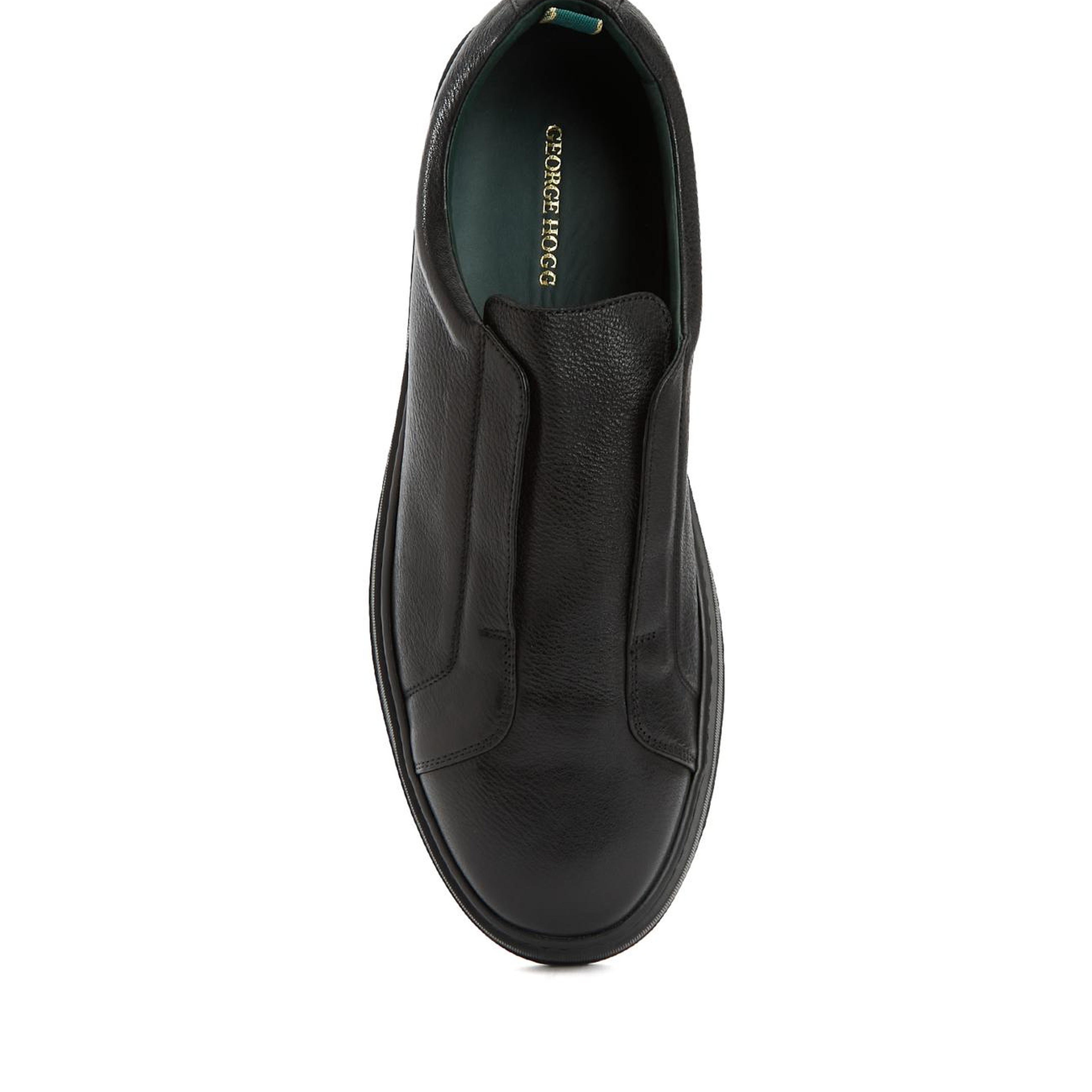 George Hogg Erkek Siyah Deri Sneaker