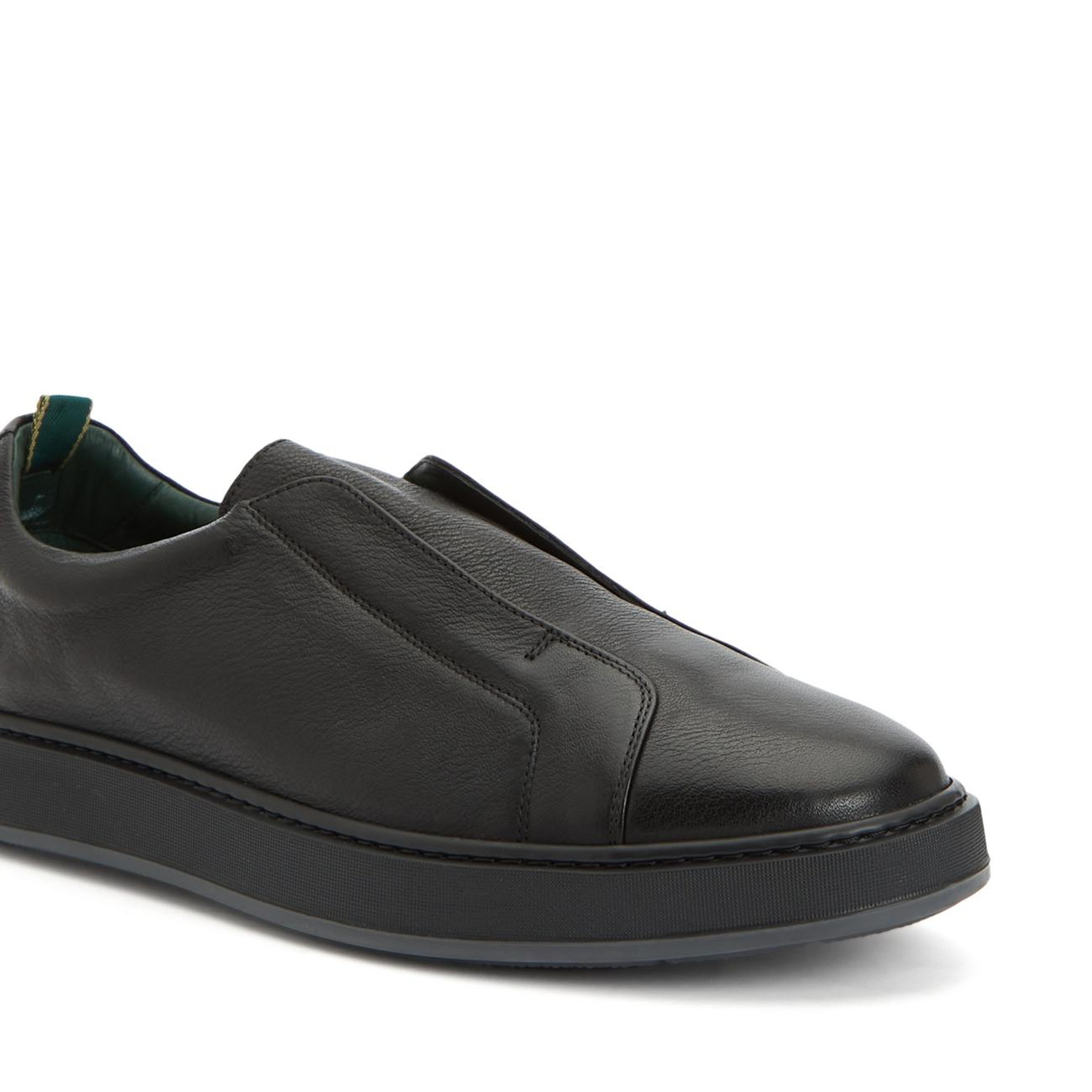 George Hogg Erkek Siyah Deri Sneaker
