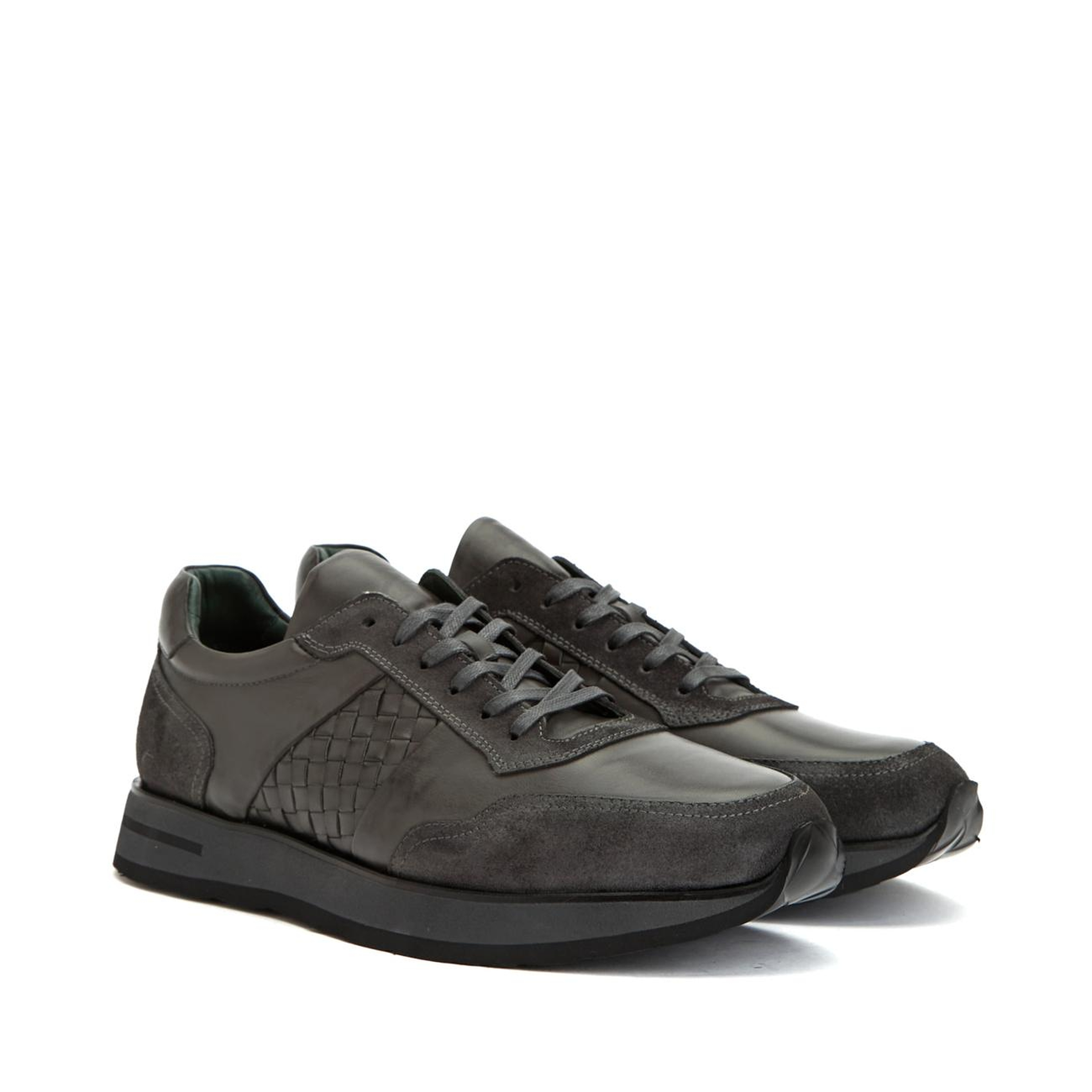 George Hogg Erkek Antrasit Deri Sneaker