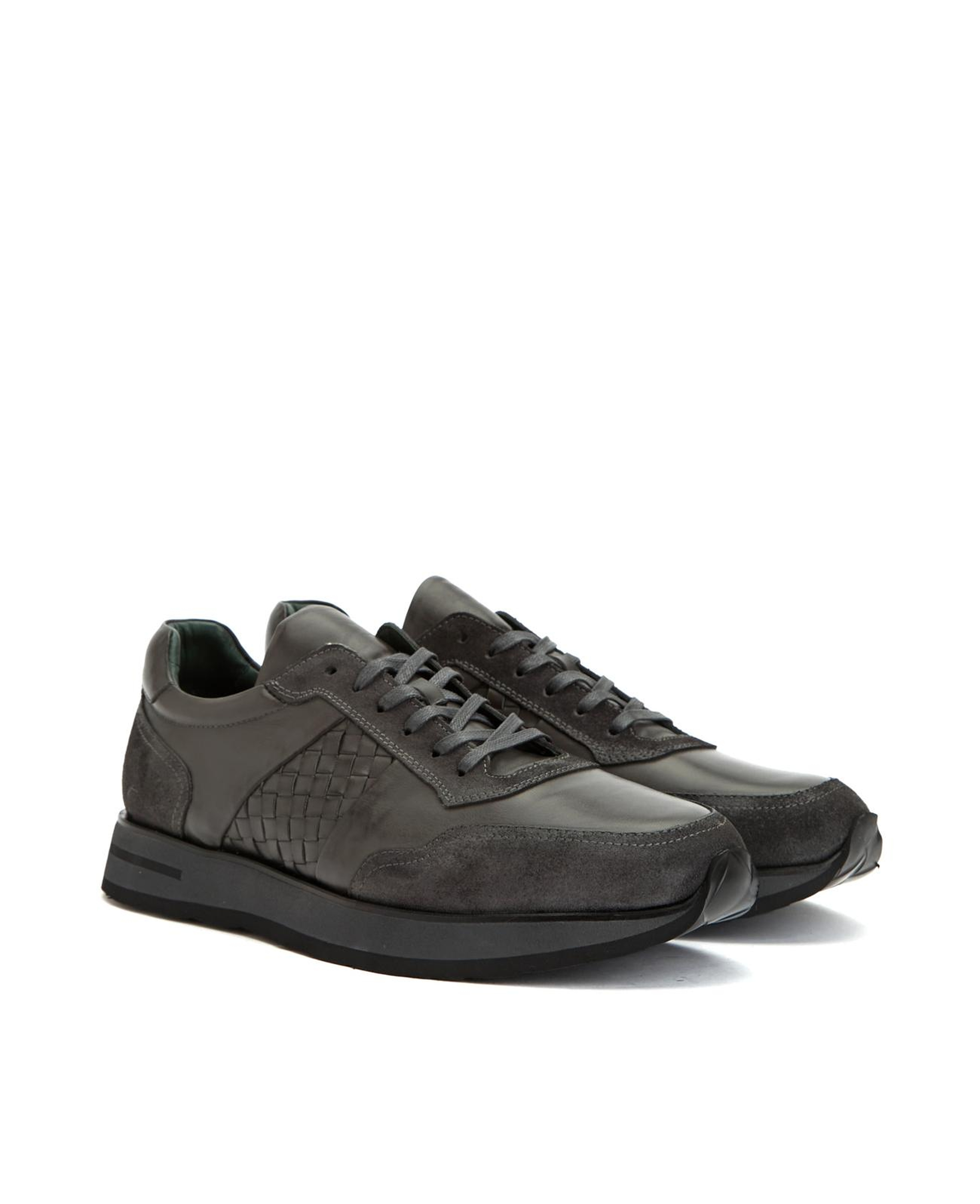 George Hogg Erkek Antrasit Deri Sneaker