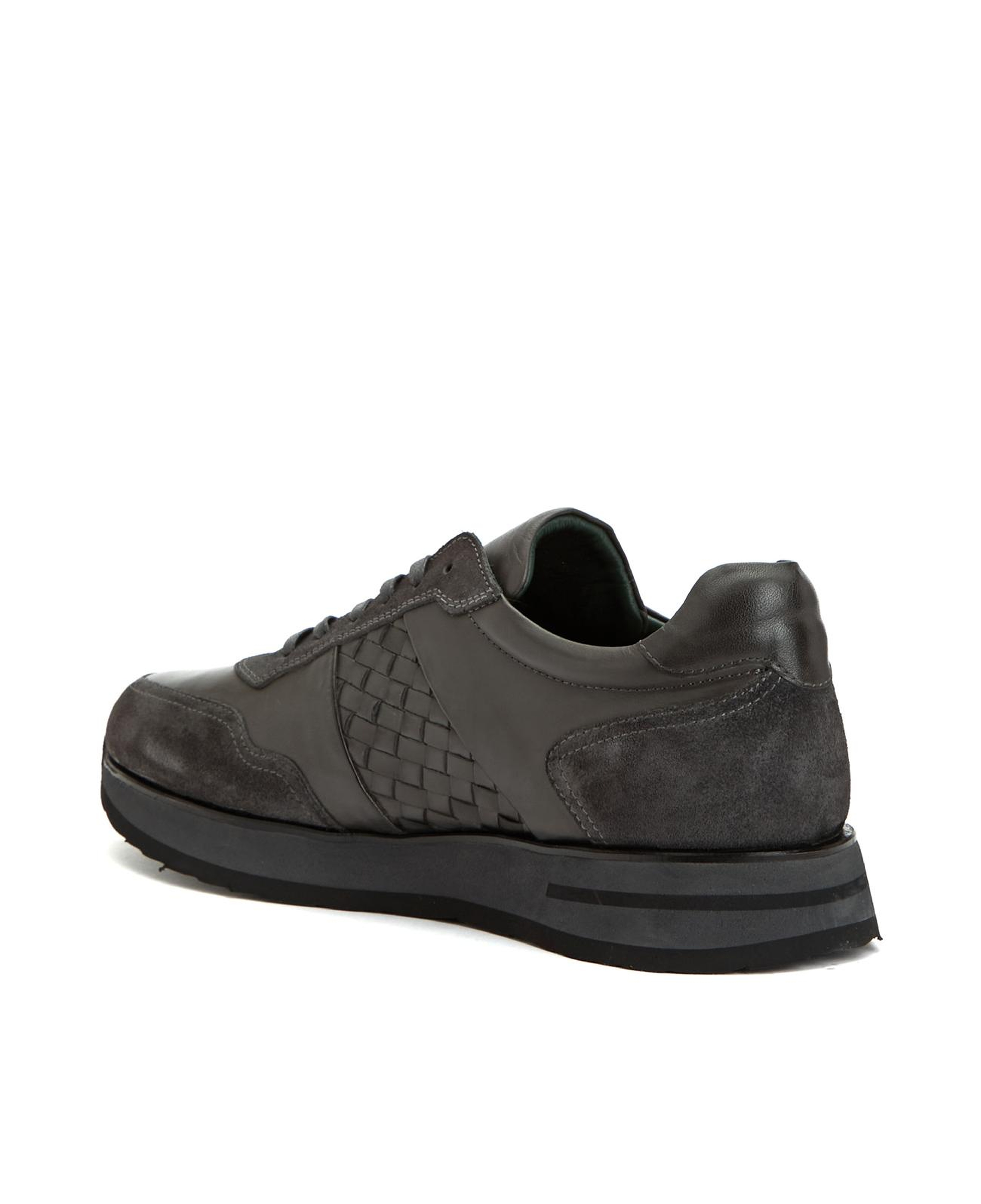 George Hogg Erkek Antrasit Deri Sneaker