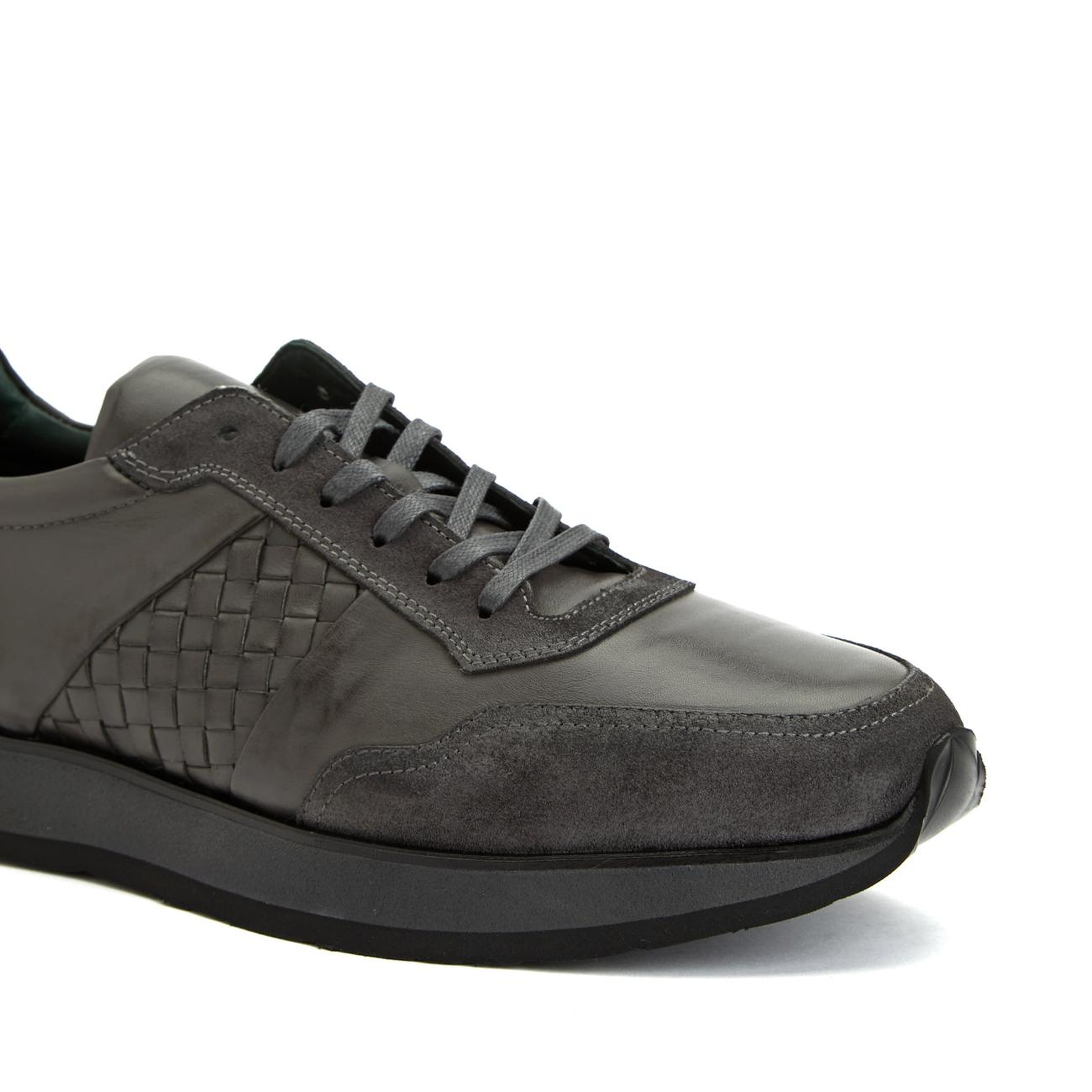 George Hogg Erkek Antrasit Deri Sneaker