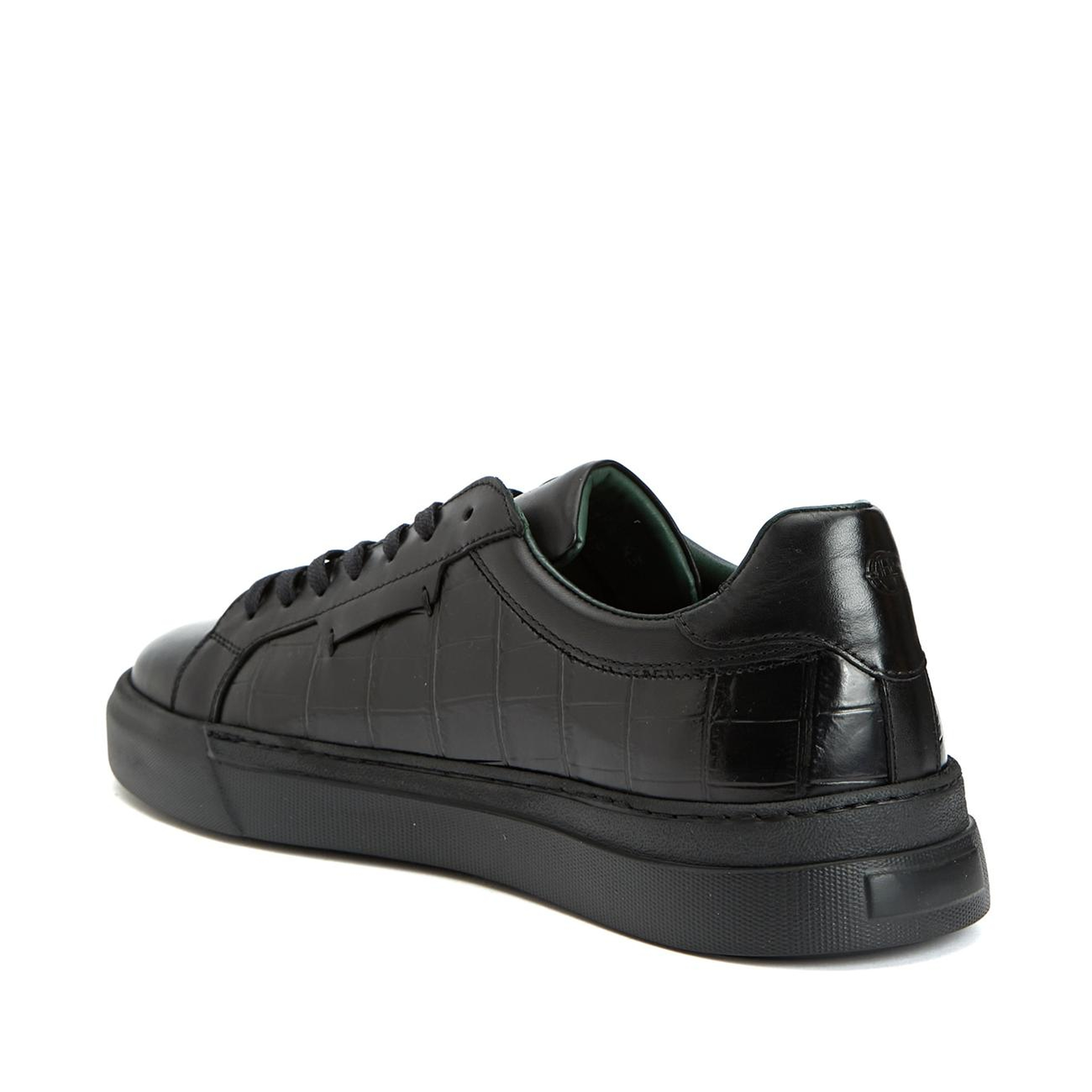 George Hogg Erkek Siyah Deri Sneaker