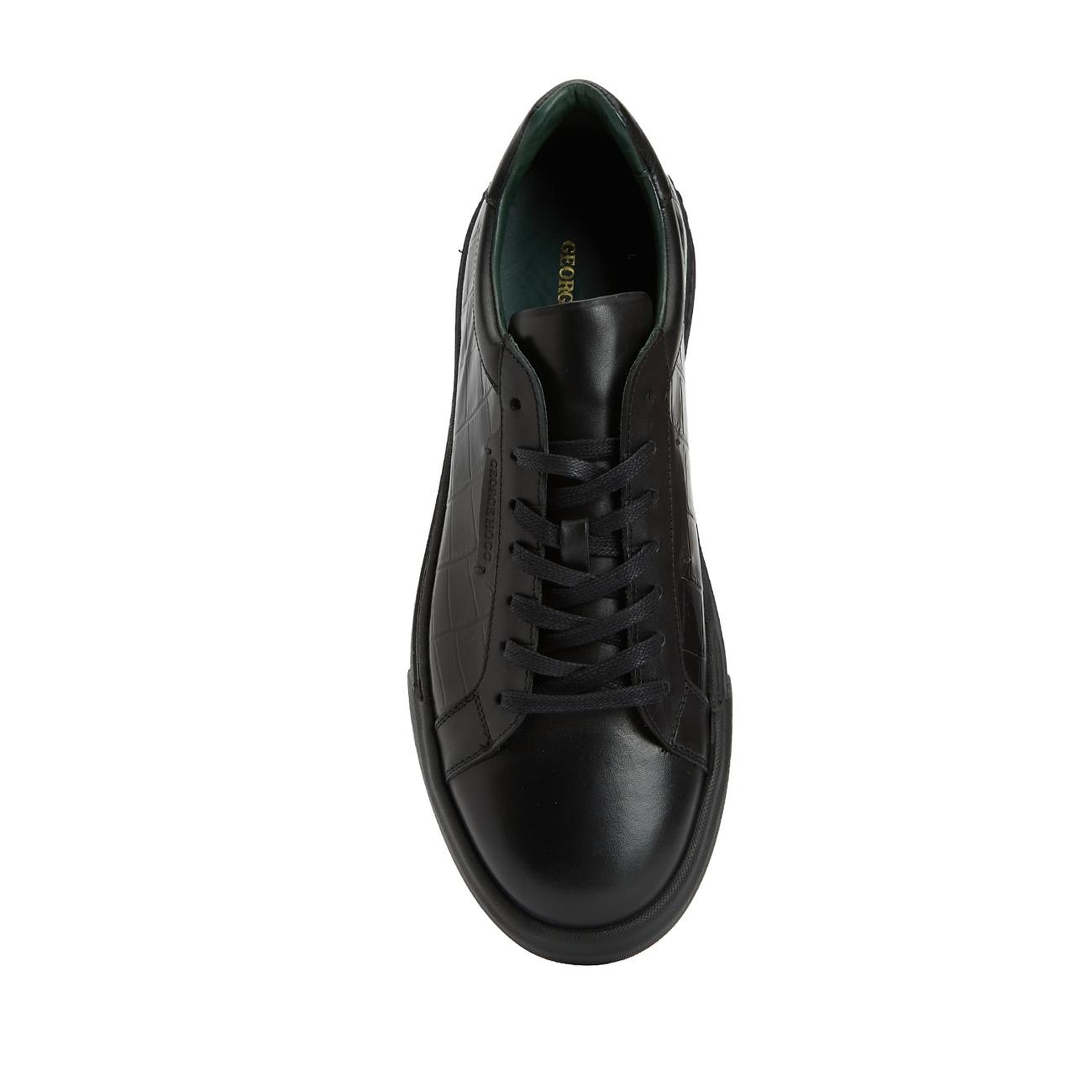 George Hogg Erkek Siyah Deri Sneaker