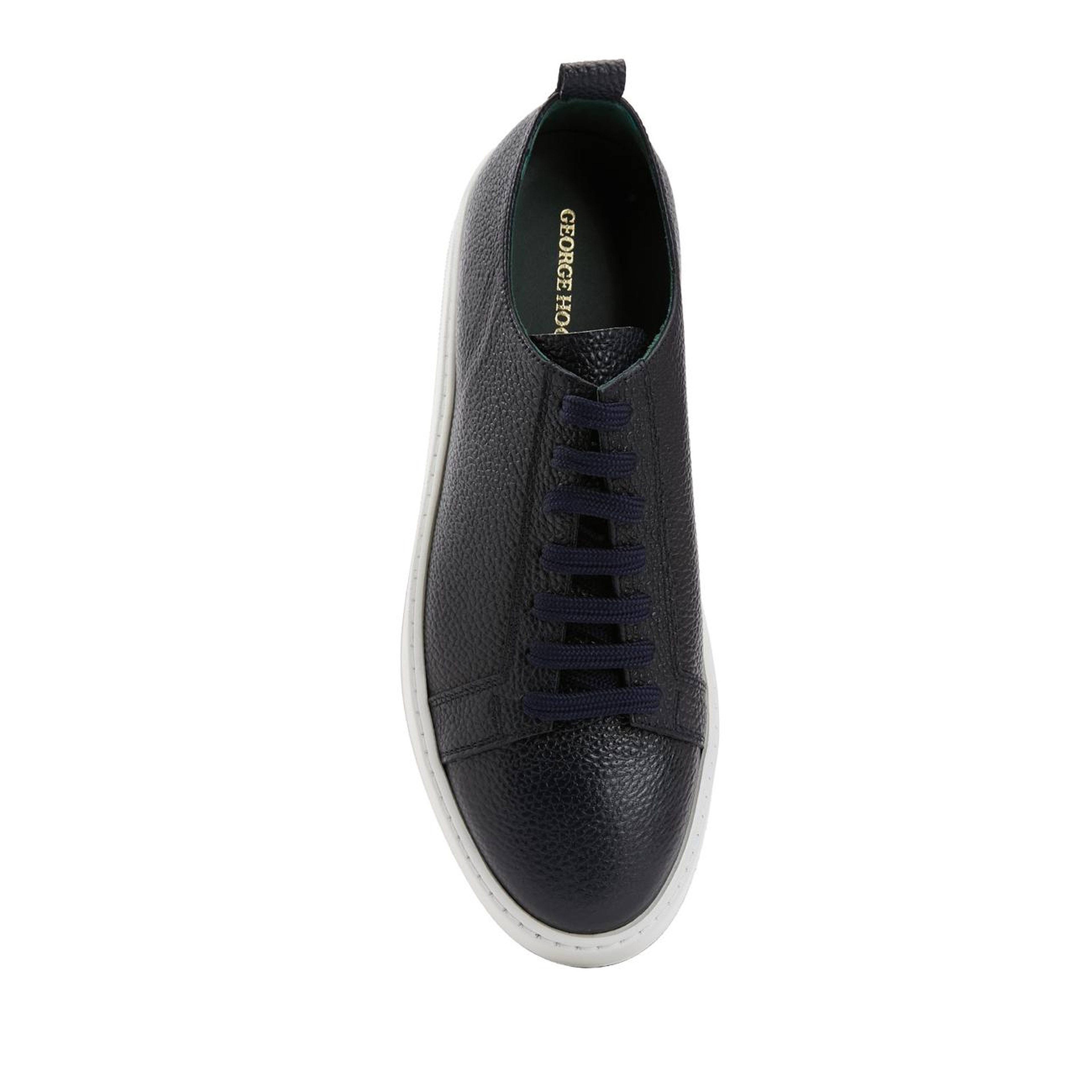 George Hogg Erkek Koyu Lacivert Desenli Deri Sneaker