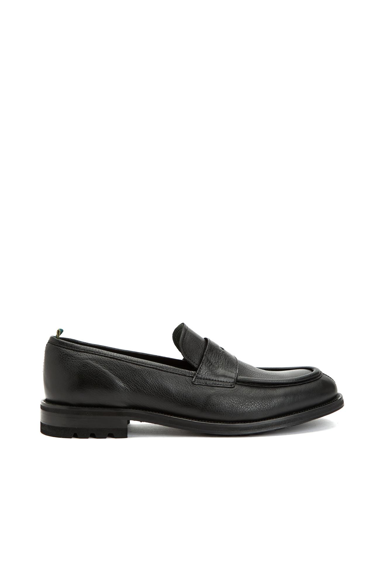 George Hogg Erkek Siyah Deri Loafer