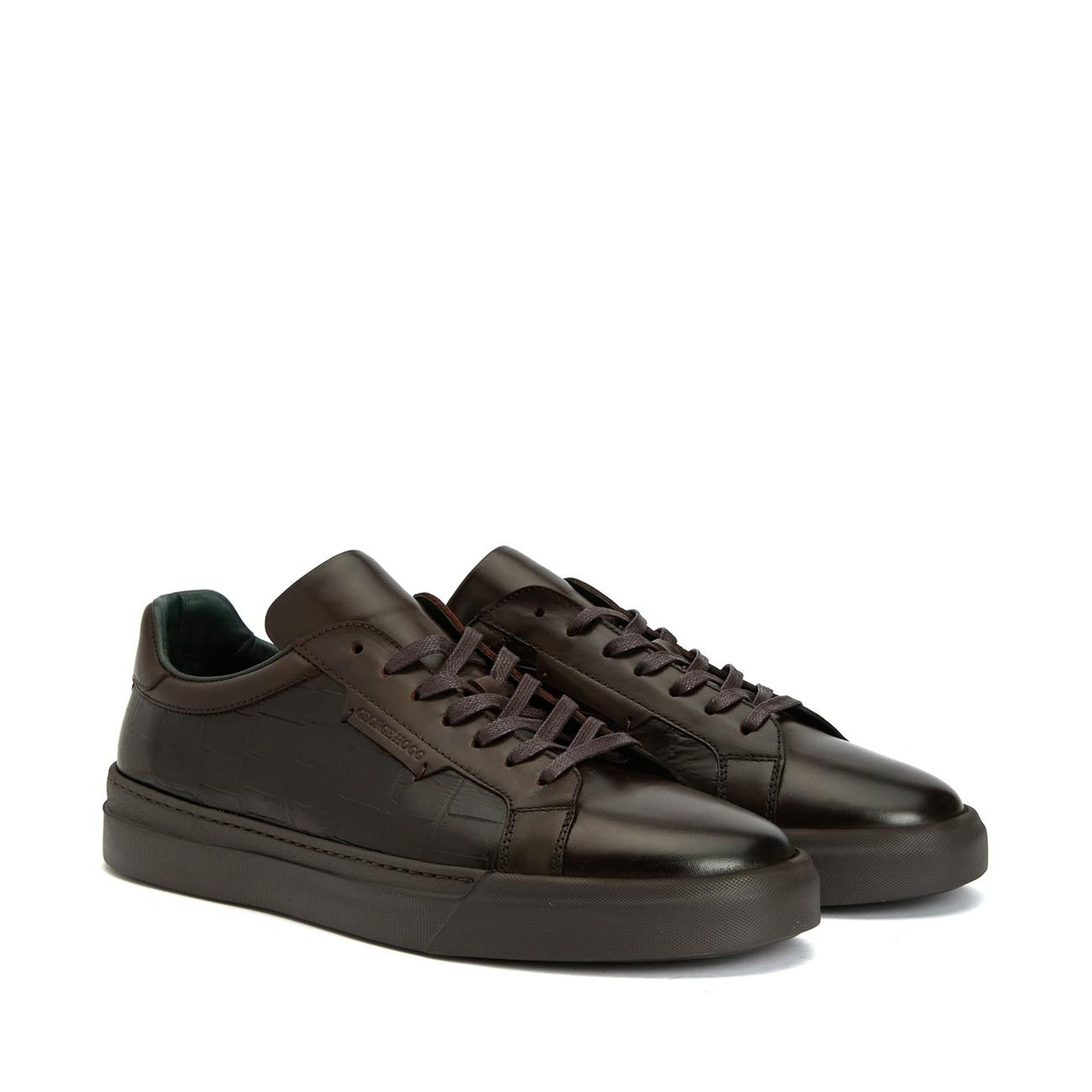 George Hogg Erkek Kahverengi Deri Sneaker