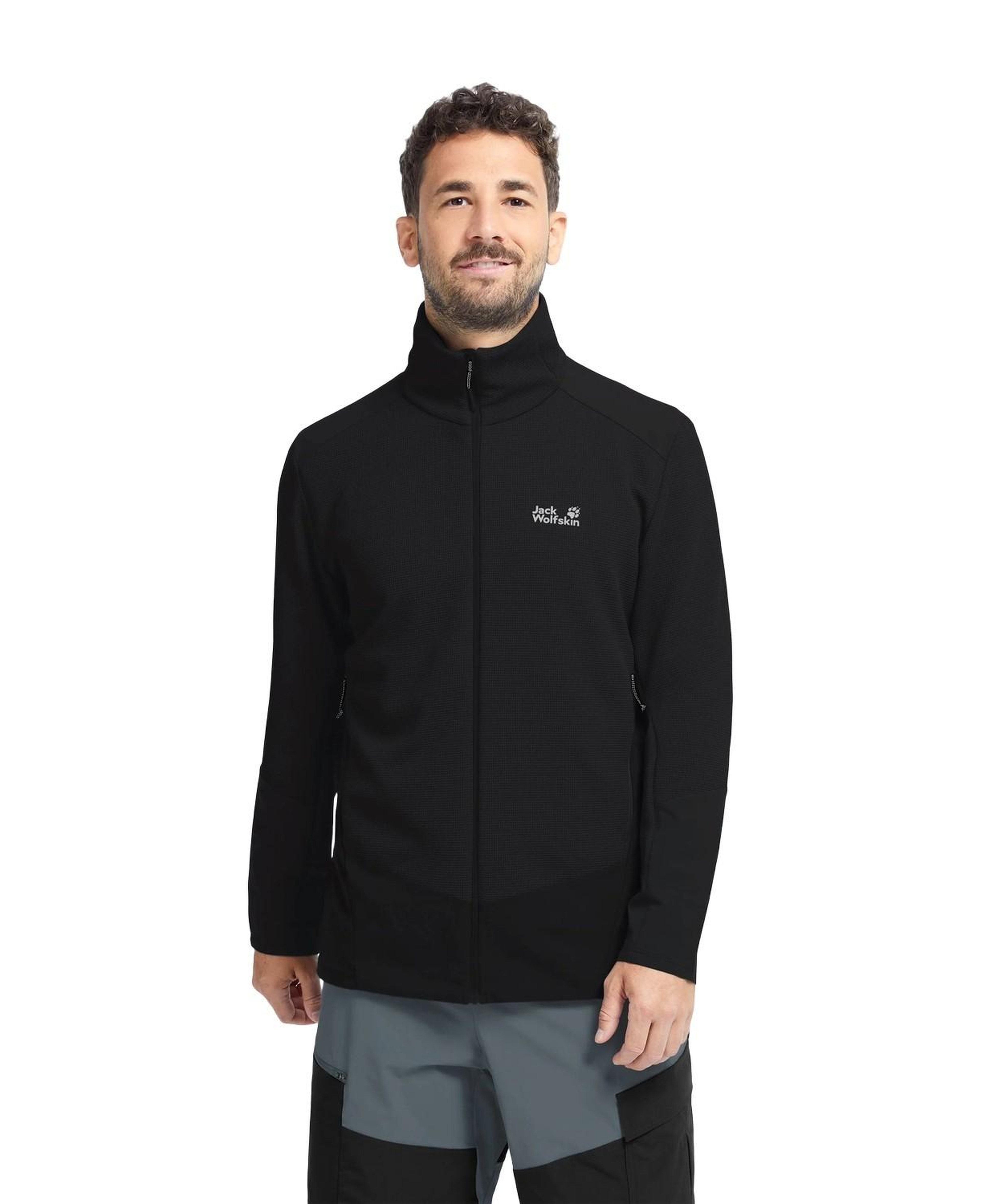 Jack Wolfskin Ridge Hike Fz Erkek Siyah Polar Ceket