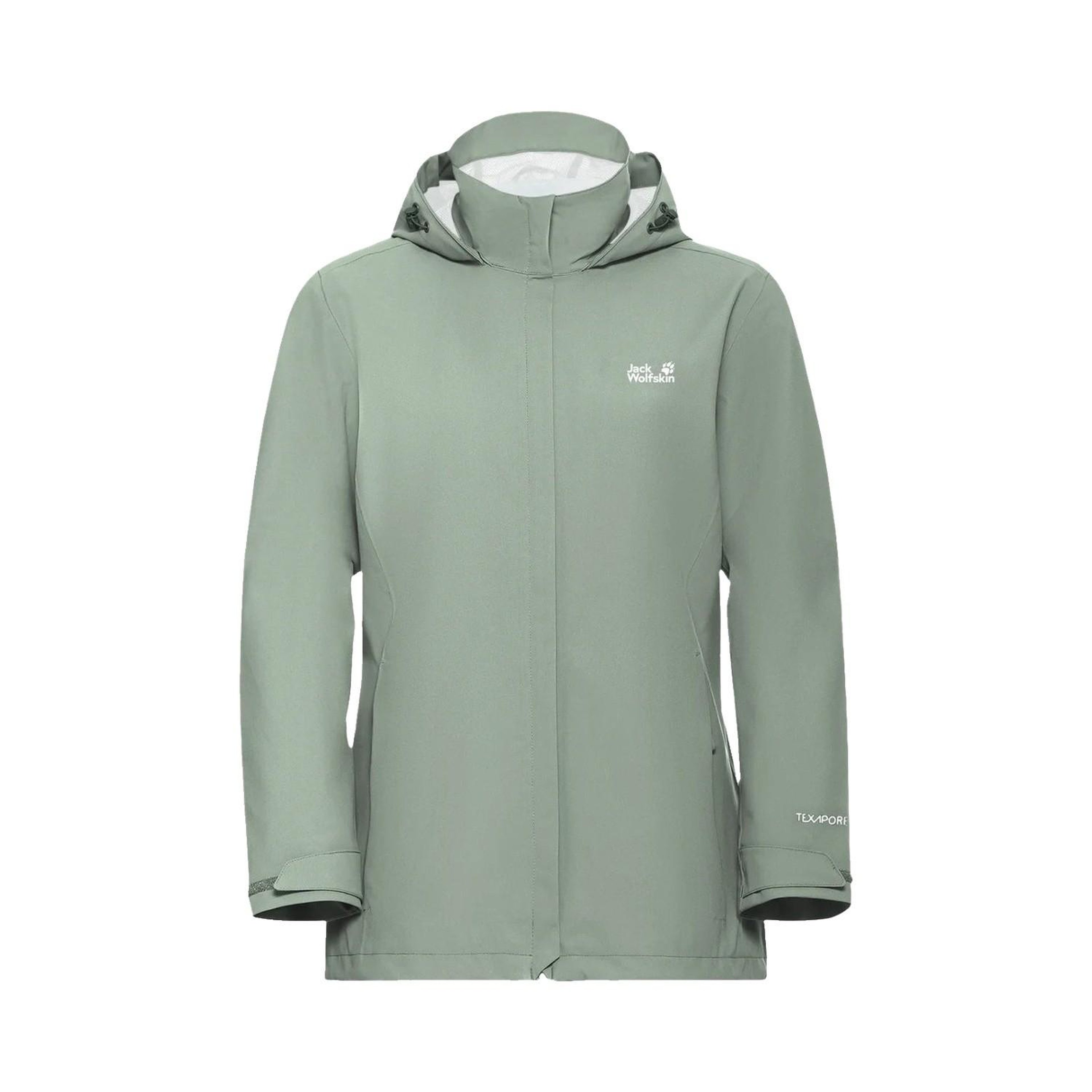 Jack Wolfskin Trailtime 2L Kadın Yeşil Outdoor Ceketi