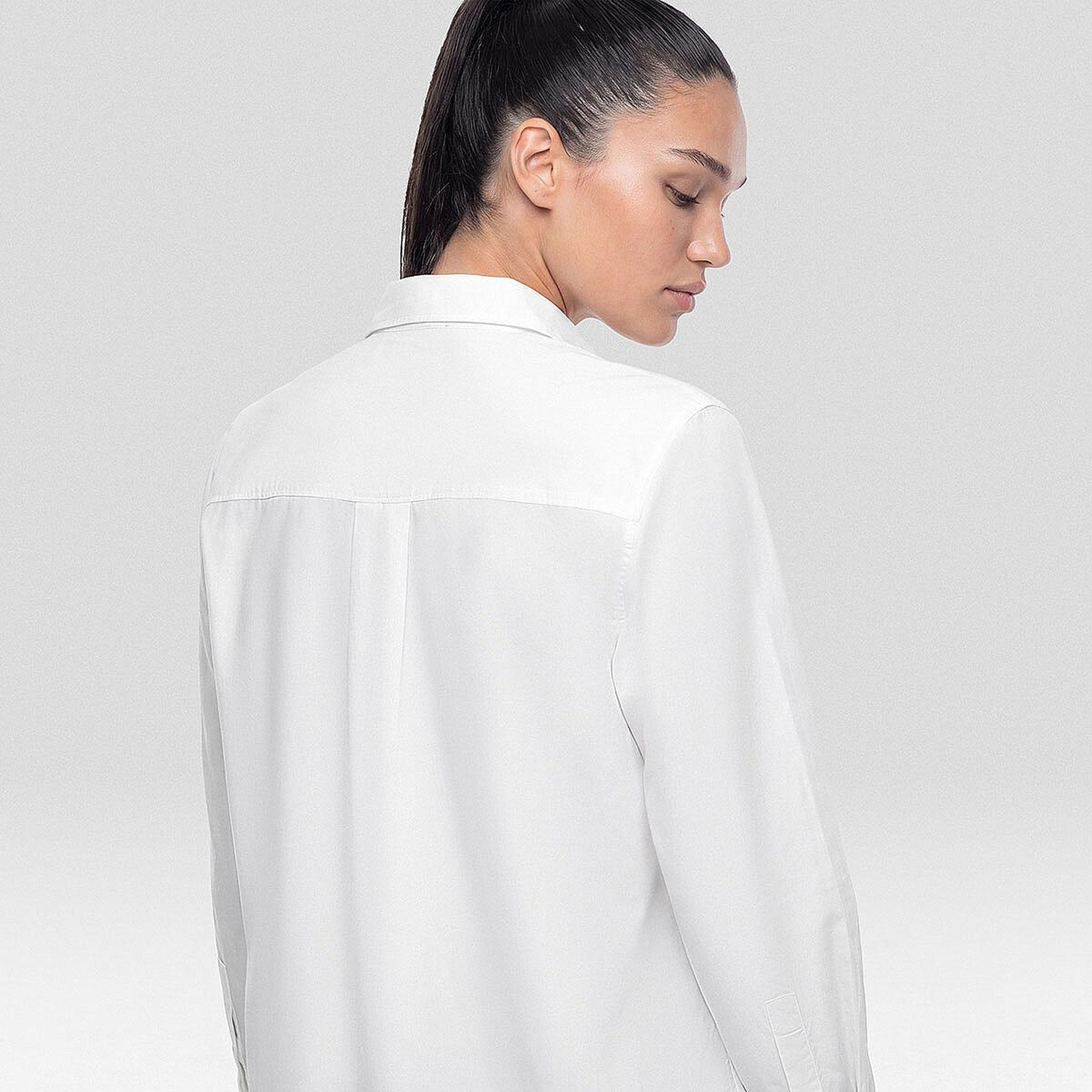 Nora Kadın %100 Pamuklu Oversize Gömlek Beyaz