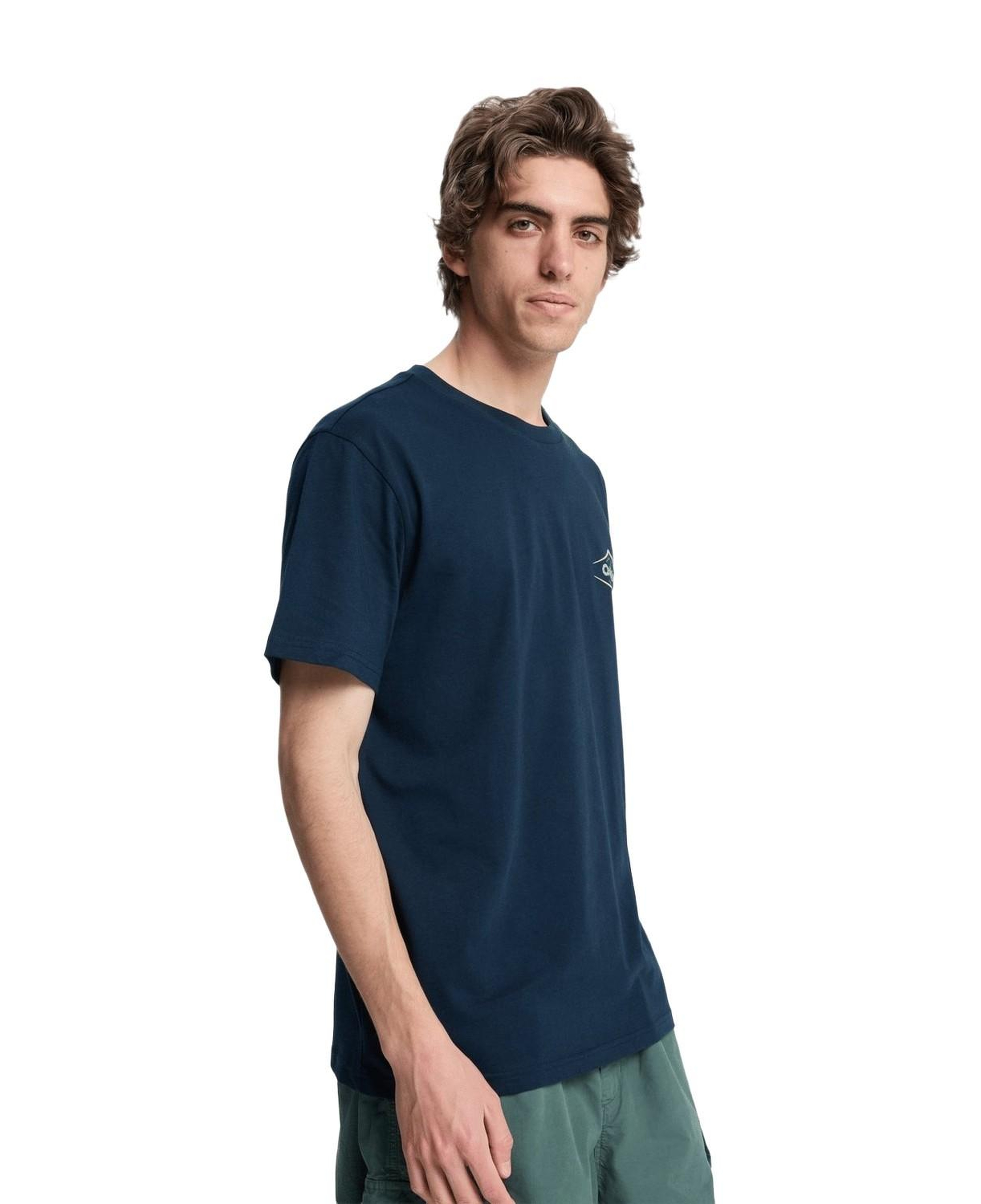 Quiksilver Da Erkek Mavi Tişört