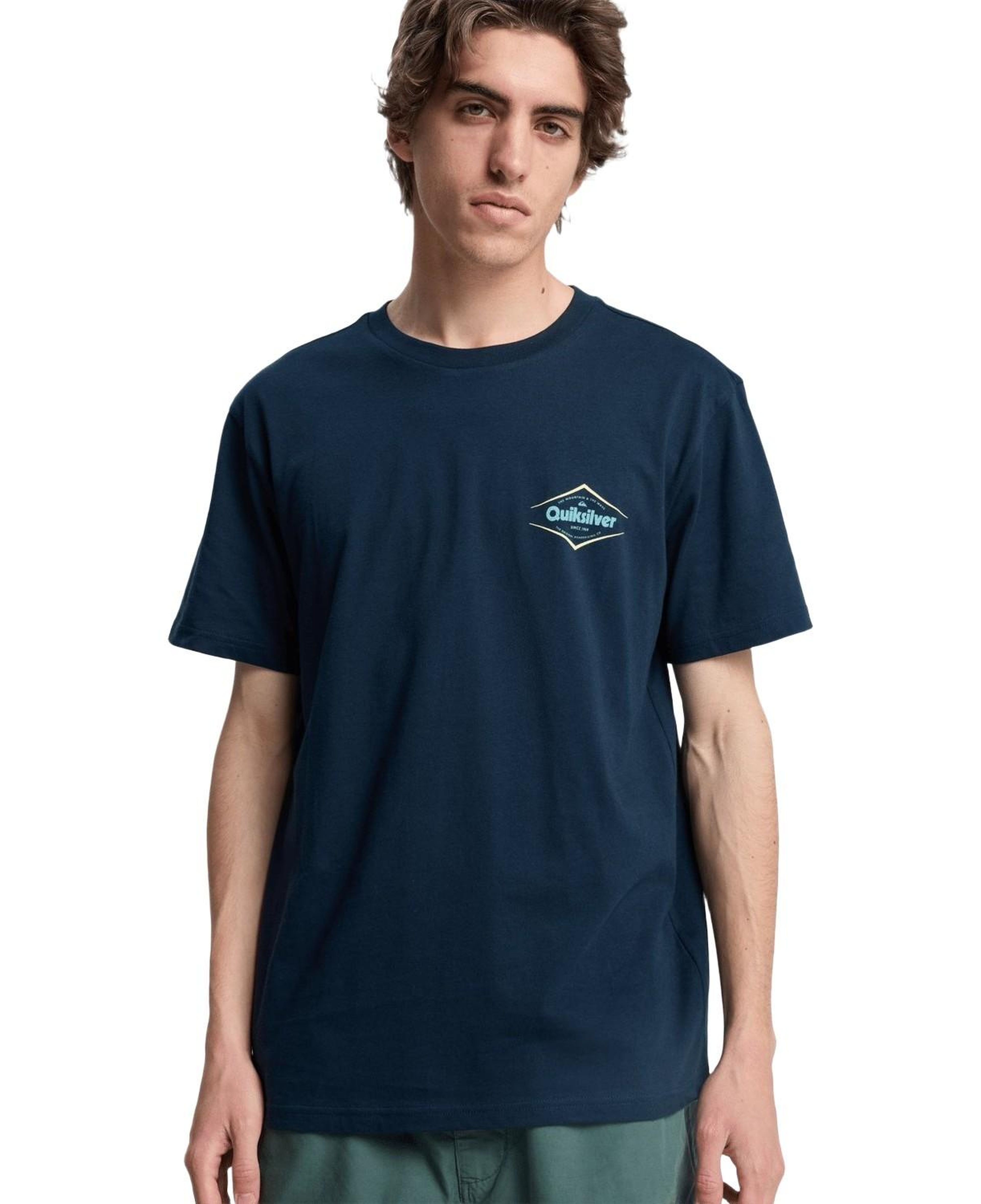 Quiksilver Da Erkek Mavi Tişört