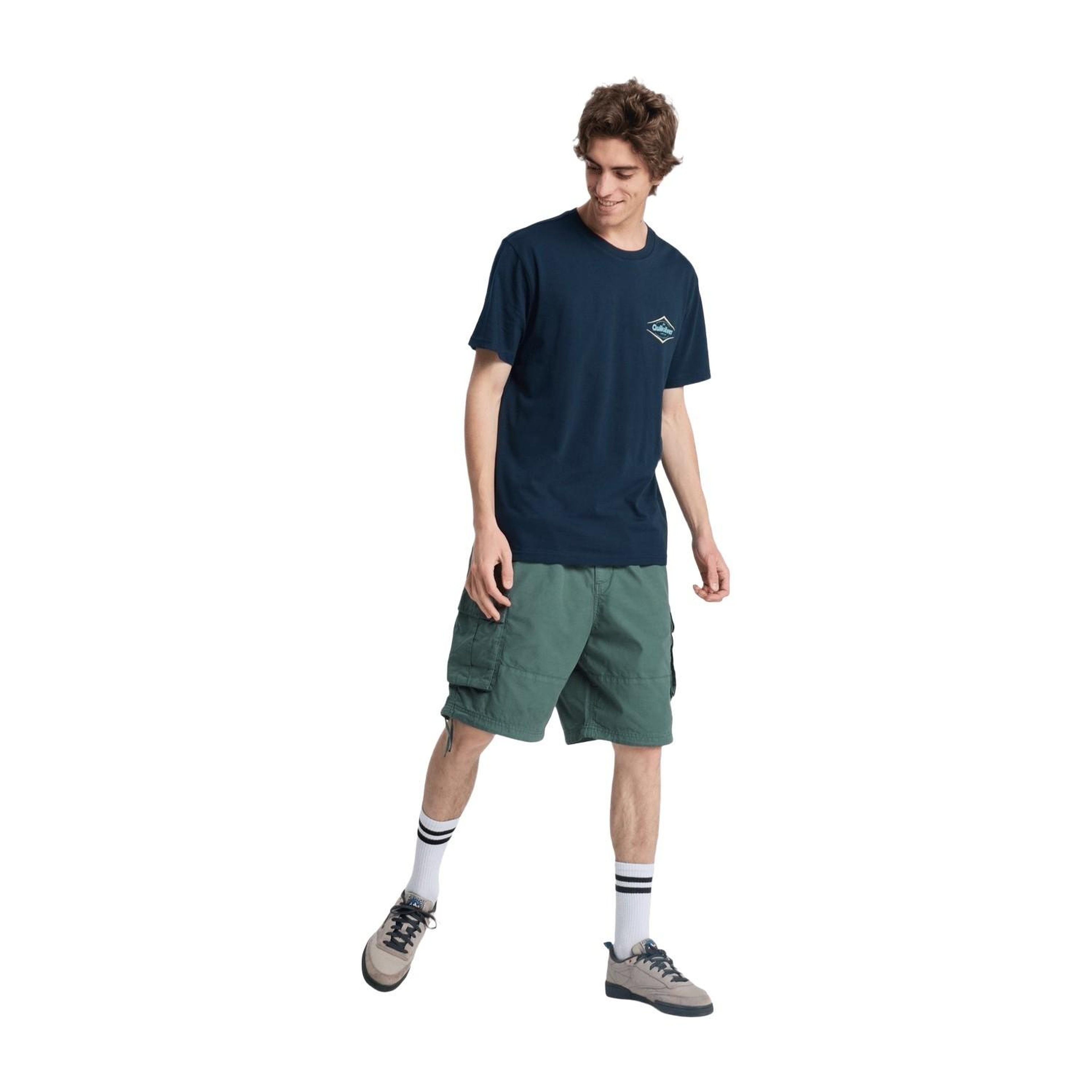 Quiksilver Da Erkek Mavi Tişört