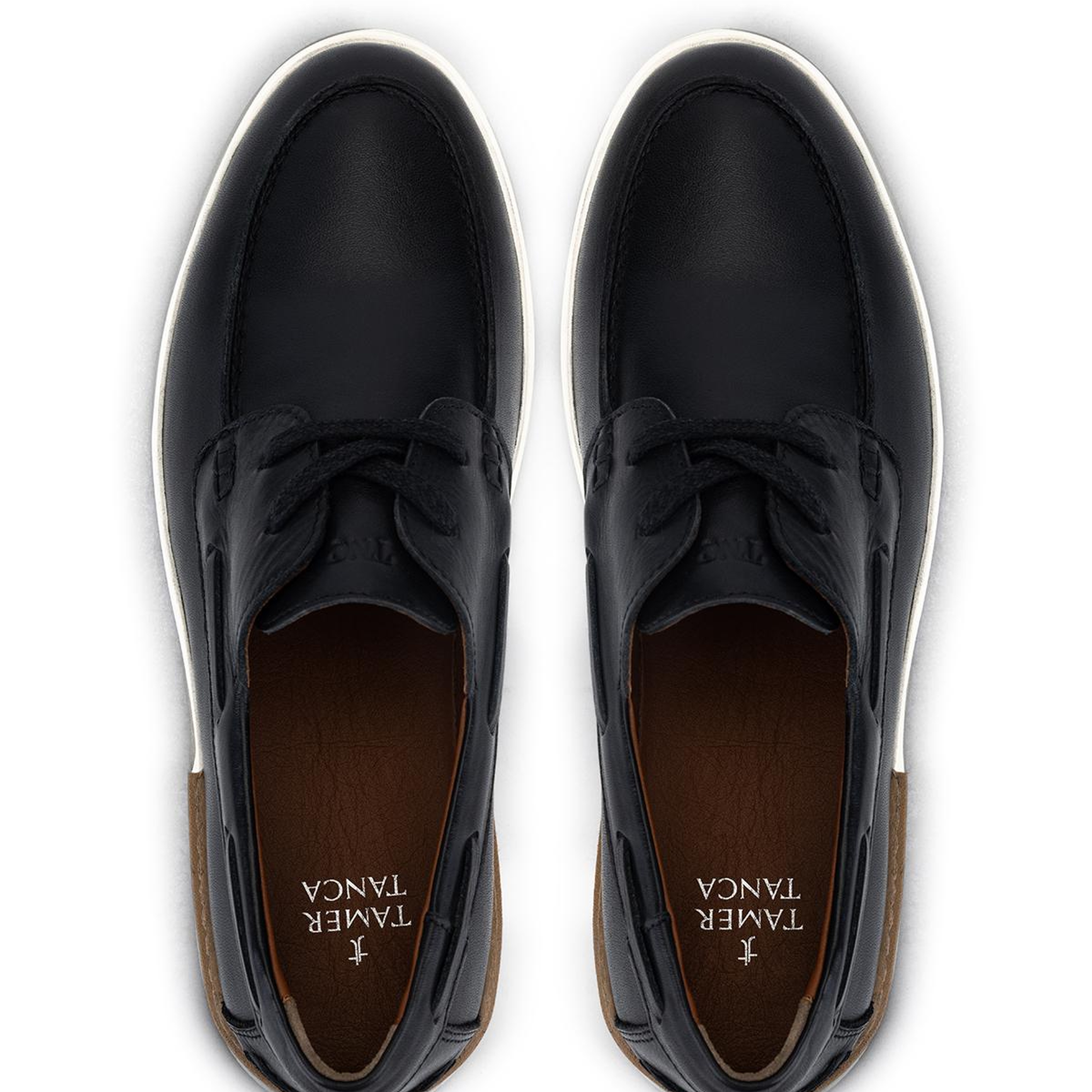 Tamer Tanca Erkek Hakiki Deri Siyah Casual Ayakkabı