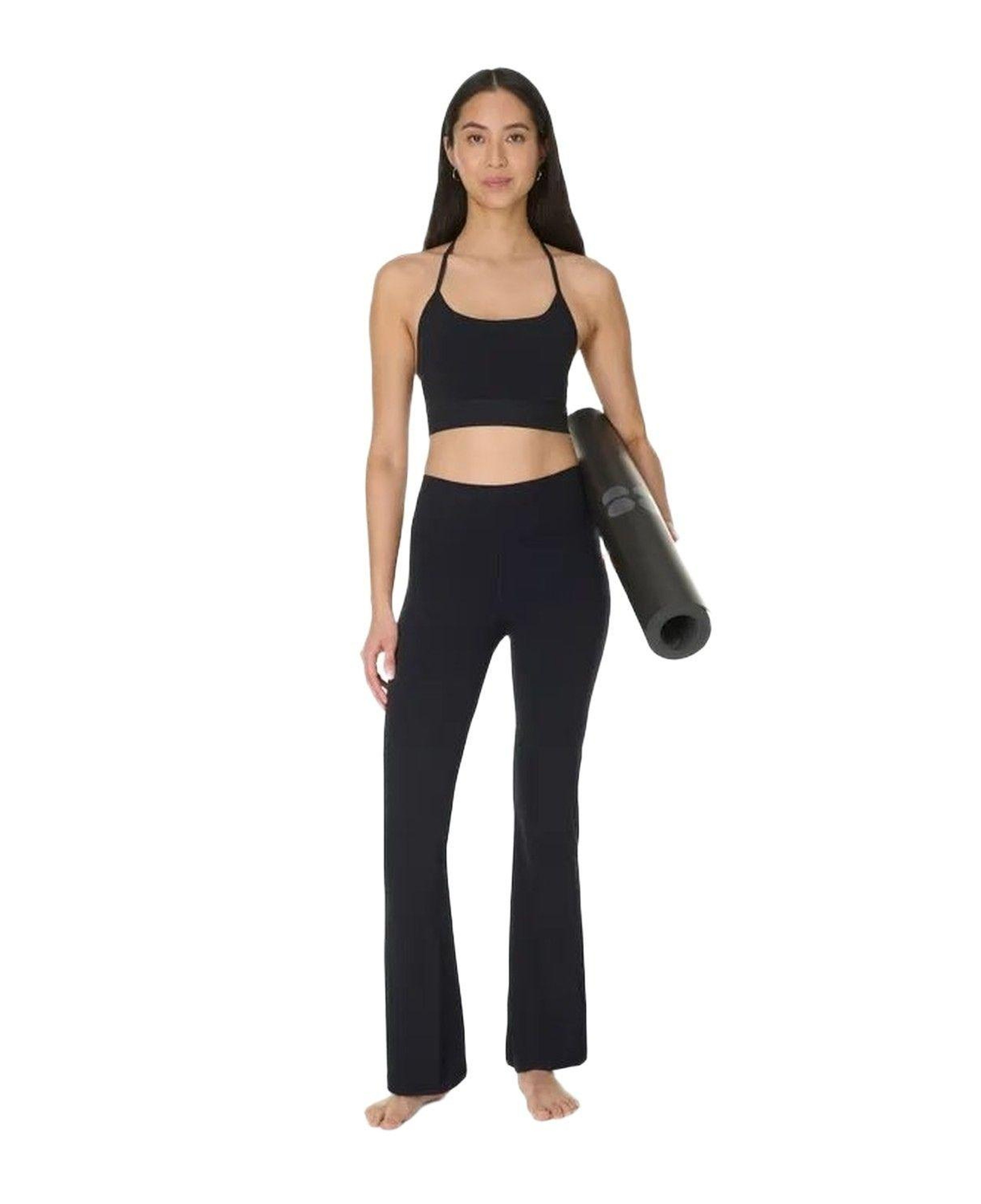 Sweaty Betty Ultimate Studio Ribbed Bra Kadın Siyah Fitness Bra