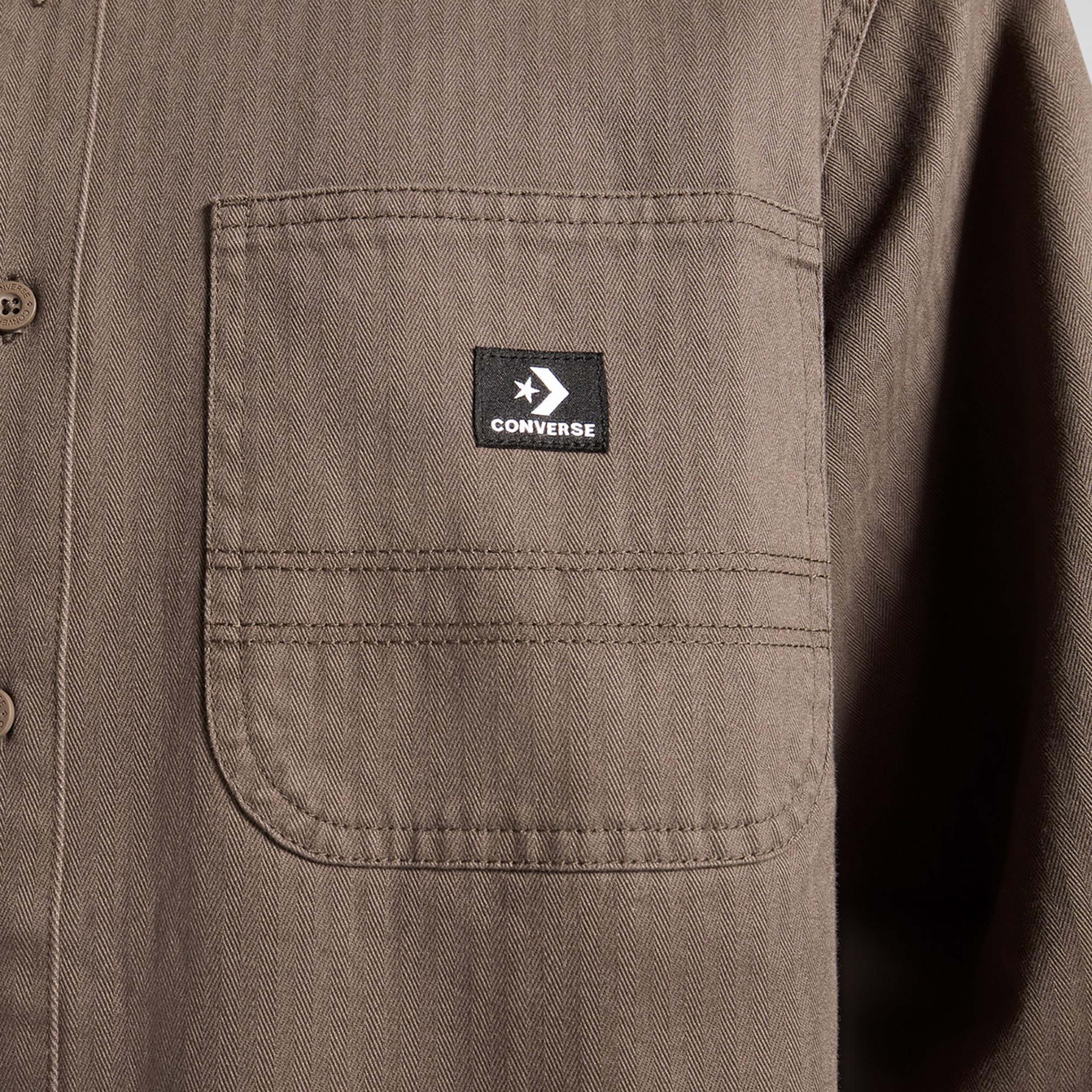 Converse Classic Erkek Cepli Kahverengi Gömlek